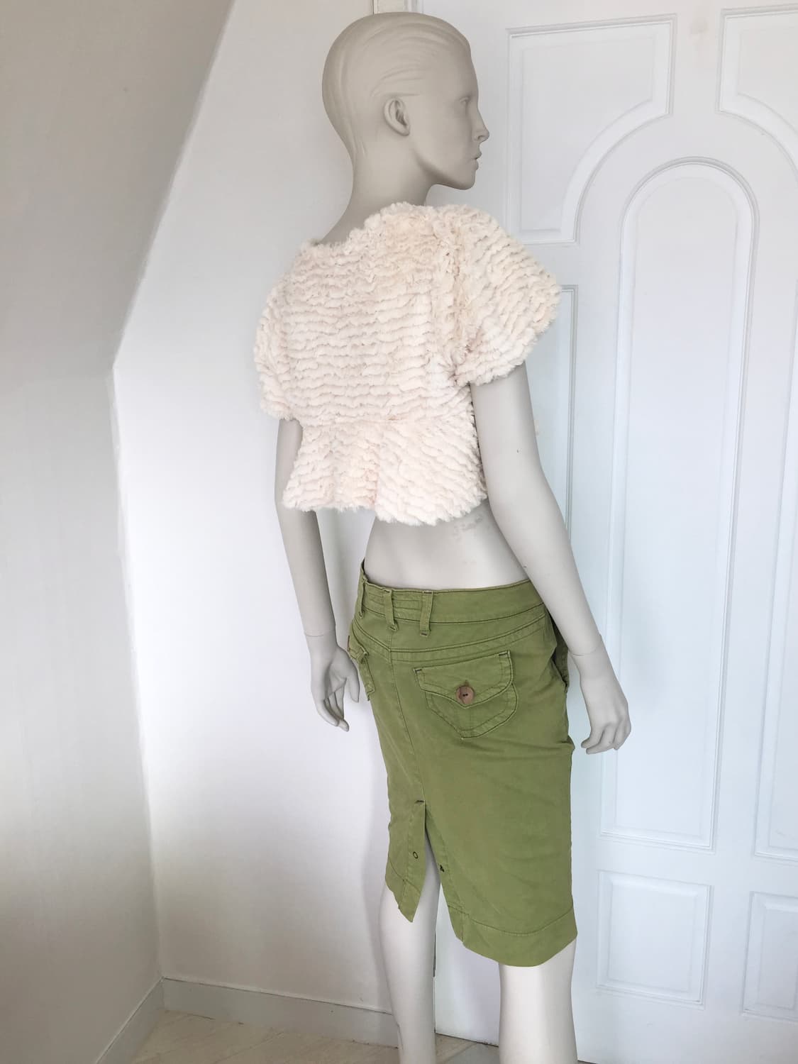 Cream Fur Short Borelo Top 상품이미지2