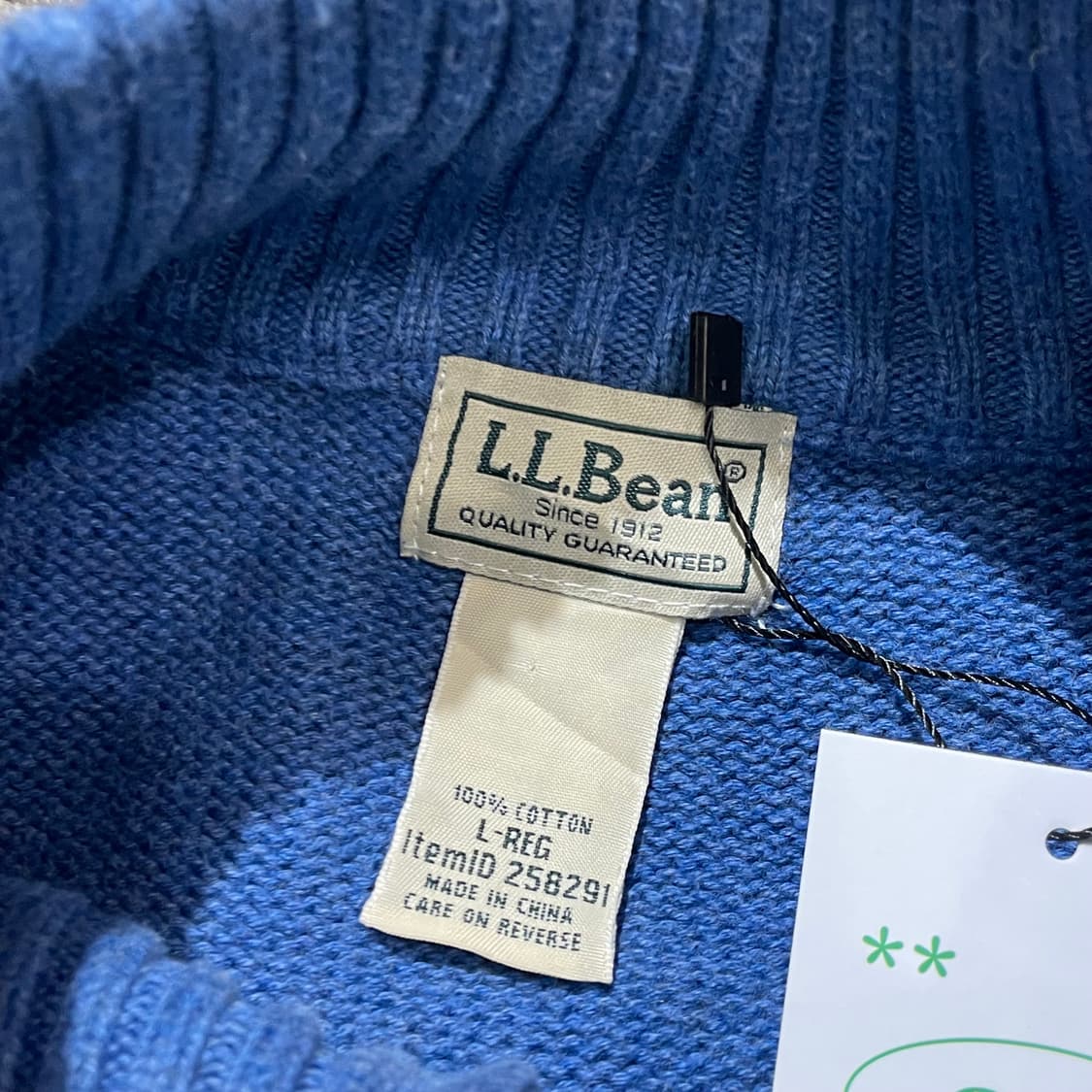 (L) L.L.Bean 엘엘빈 반집업 니트 상품이미지7