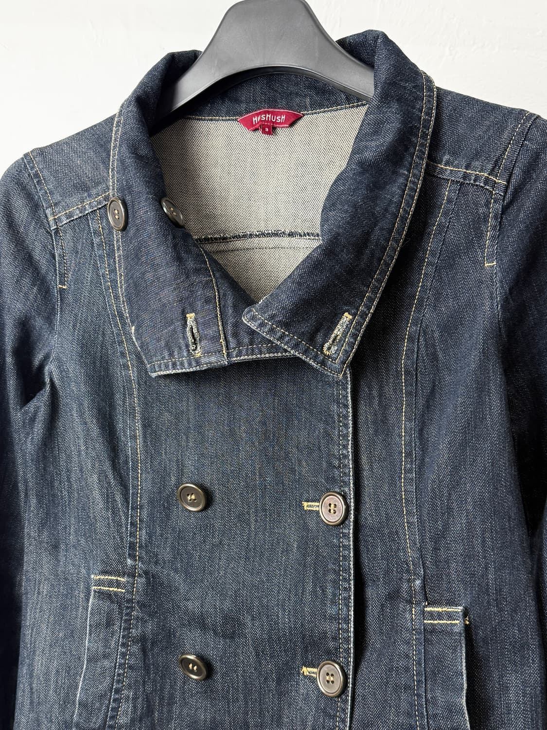 Hushush 더블 브레스트 데님 자켓 상품이미지3