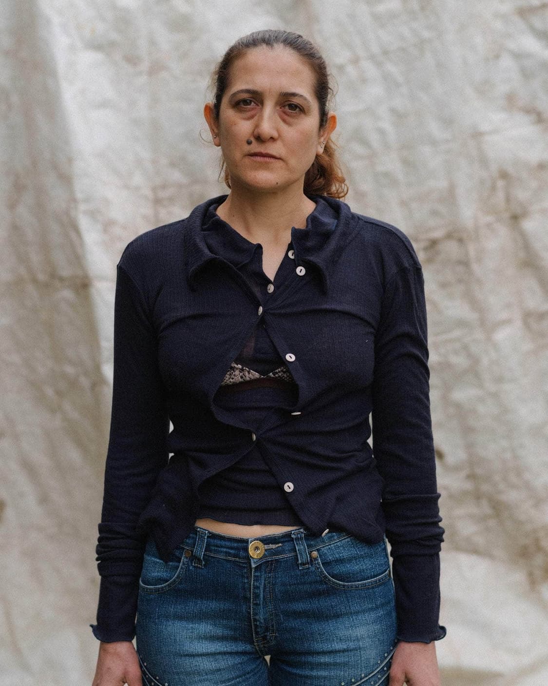 [XS,S,M,L]베이스레인지 25fw Cosme 가디건/네이비 상품이미지1