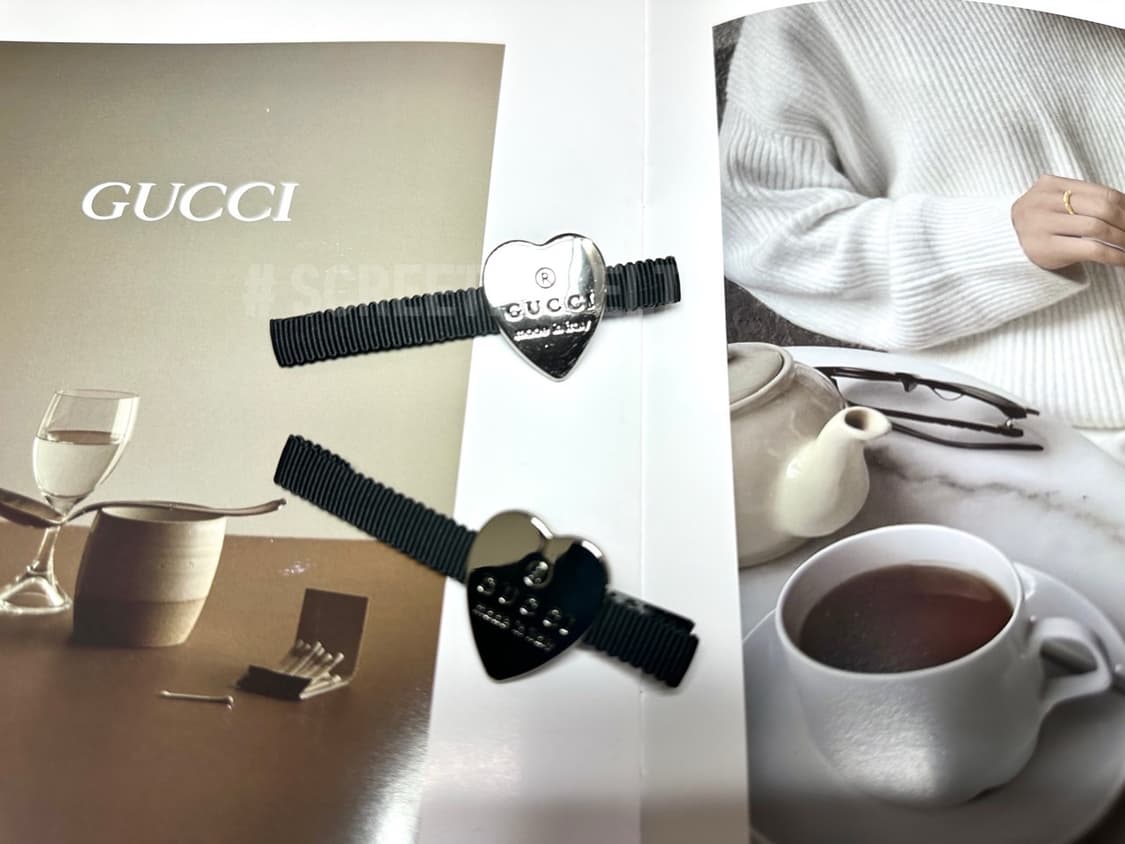 구찌 빈티지 헤어핀 실버 상품이미지5