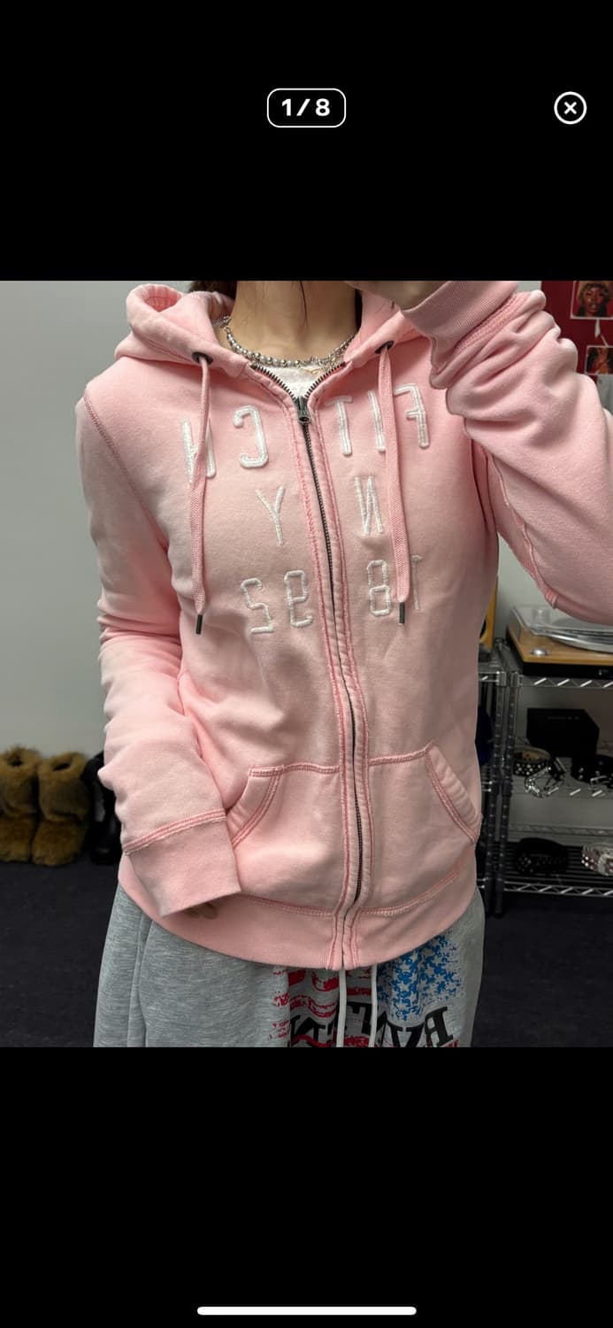 아베크롬비 아치 로고 후드집업  히메 갸루  상품이미지1