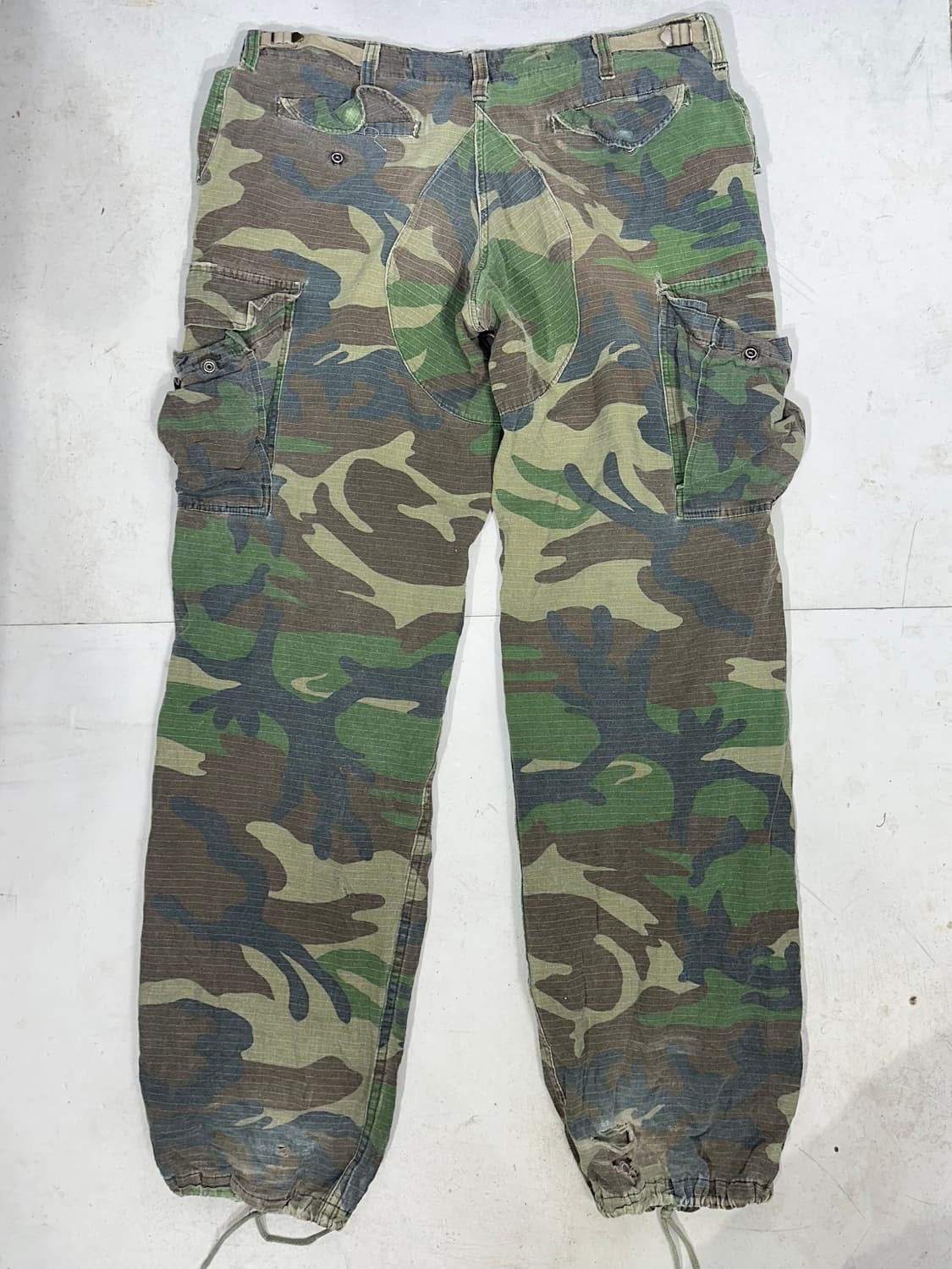 빈티지 카키 와이드 립스타 밀리터리 카고 팬츠   상품이미지5