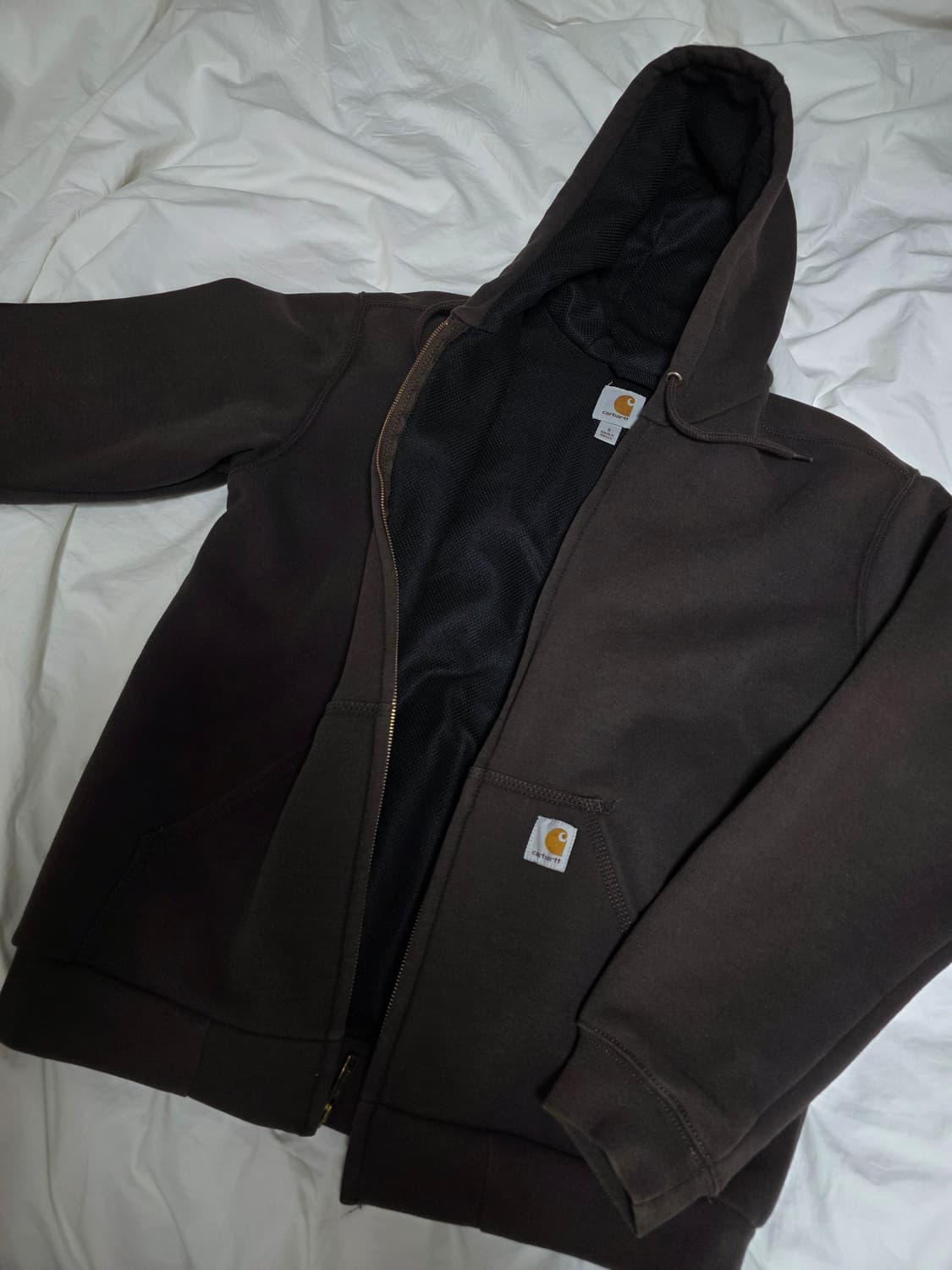 칼하트 써멀 레인디펜서 후드집업 다크브라운 상품이미지4