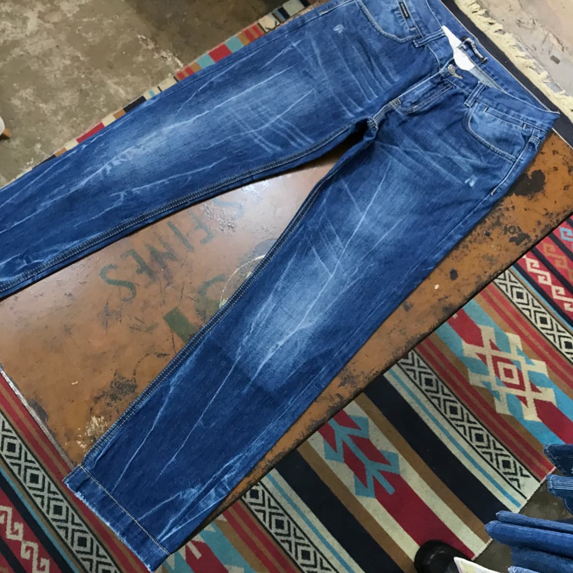 돌체 앤 가바나 진청 하드 워싱 데님 팬츠 청바지 허리 33 사이즈 상품이미지3