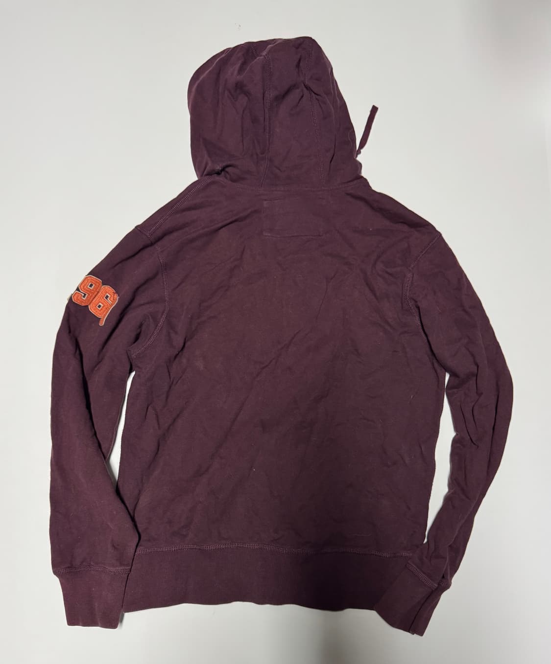 희귀!! GAP 갭 트레이닝 오버핏 버건디 후드집업 L 상품이미지2