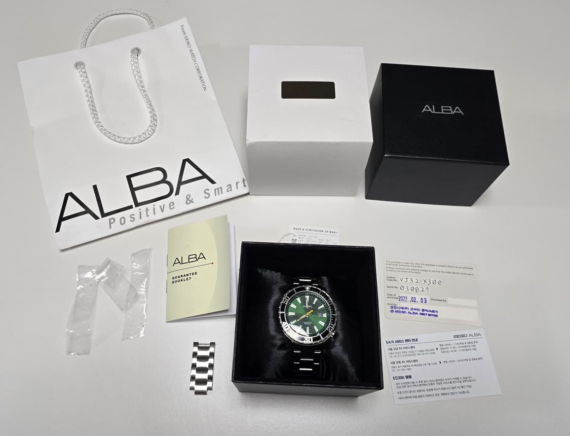 세이코 ALBA 그린 웨이브 다이얼 AG8K29X1 상품이미지2