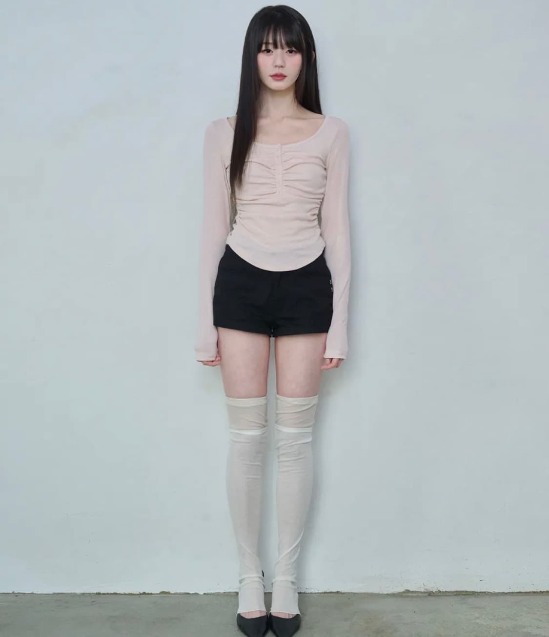 레이즈미야 페이 소프트 셔링 탑 베이비 핑크 상품이미지2