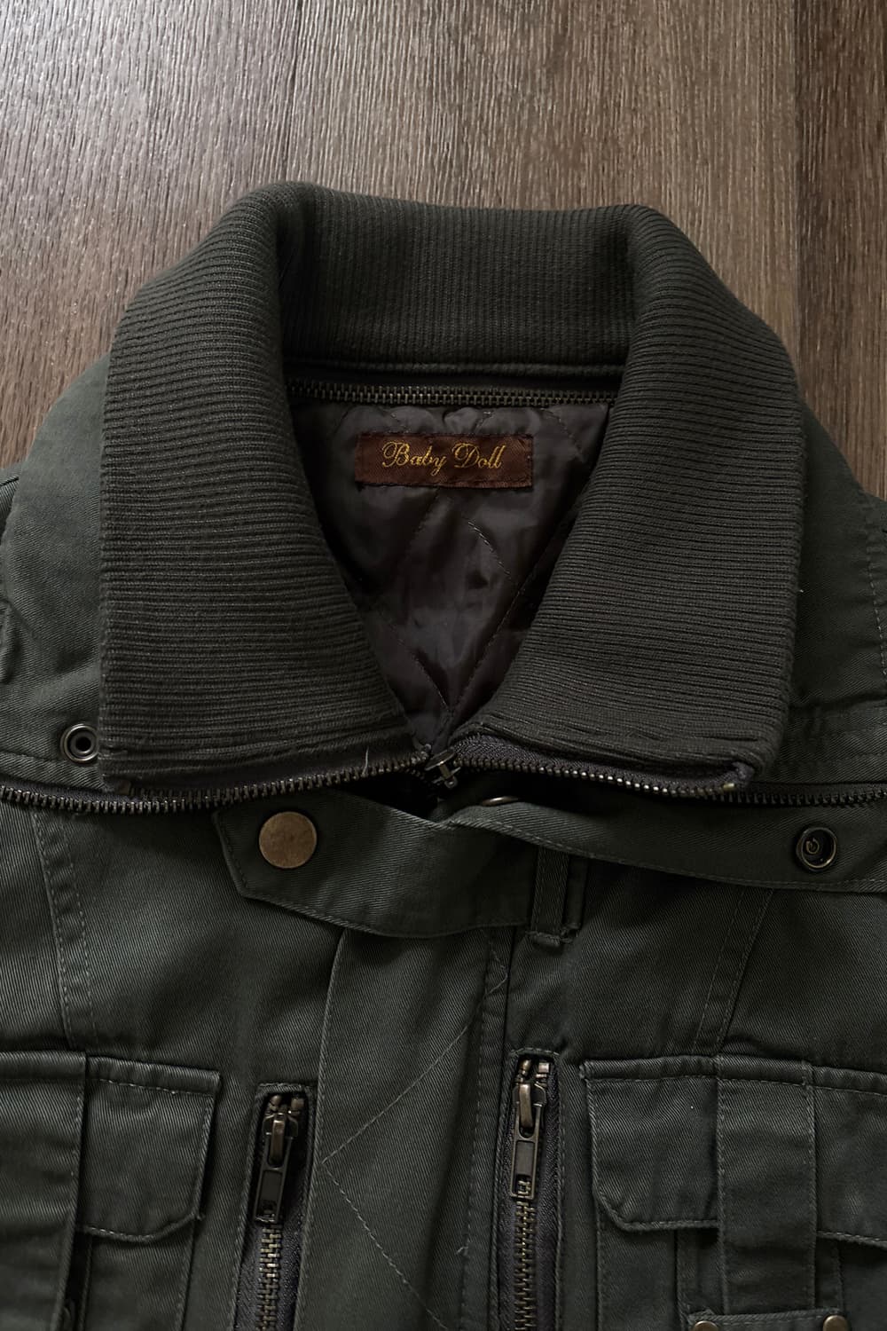 Ribbed Sleeve Military Field Jacket 상품이미지5