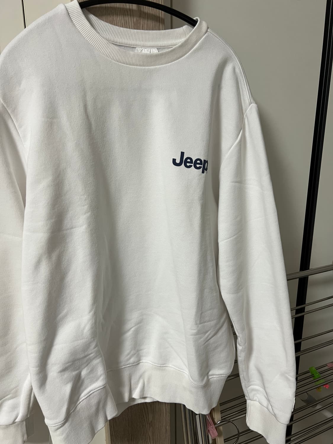 Jeep 흰색 맨투맨 티셔츠 M 새상품 상품이미지1