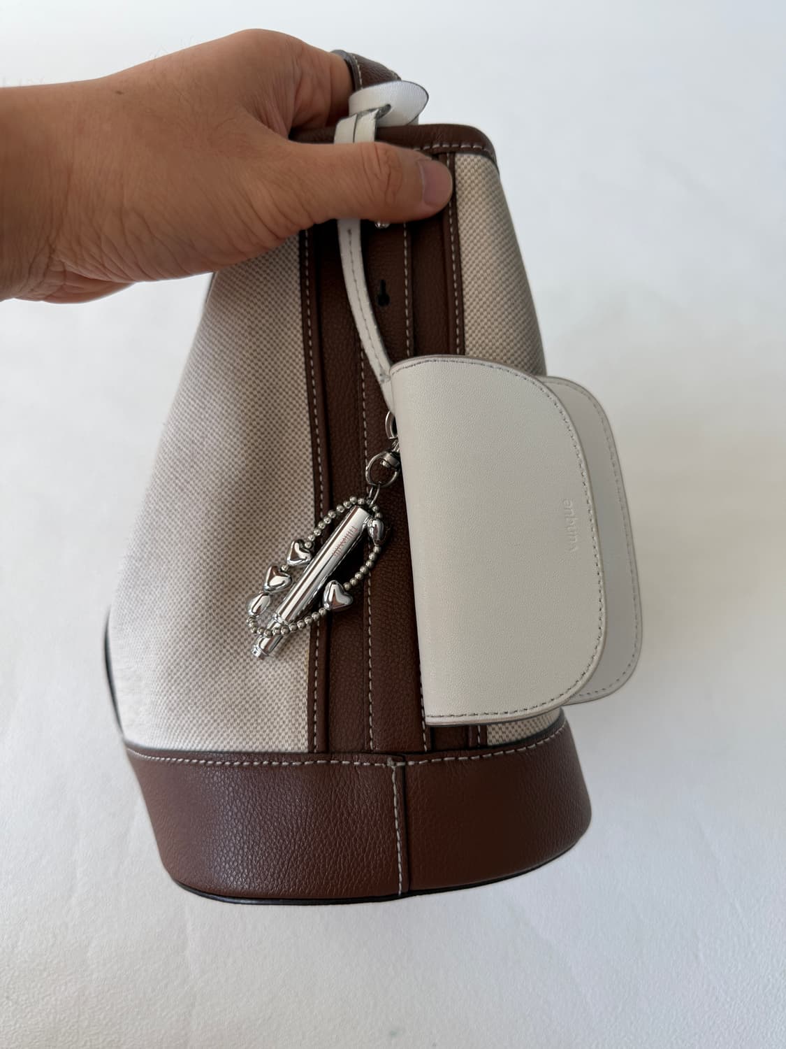 분크(vunque) 캔버스백(카드웨렛&참 포함) 상품이미지6