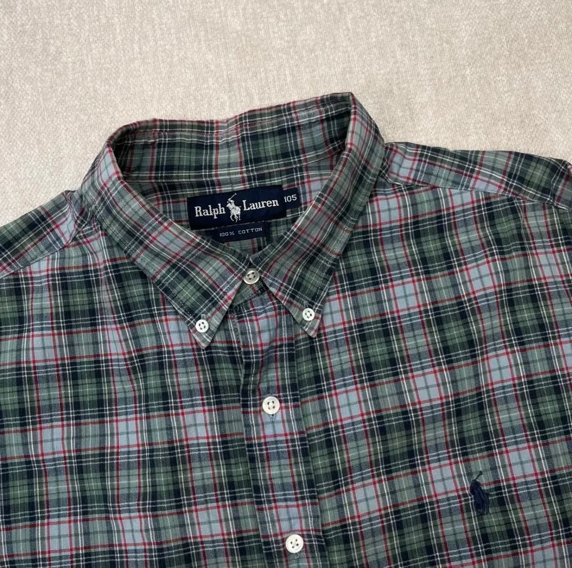 폴로 랄프로렌 시어서커 코튼 체크 셔츠 105 상품이미지2