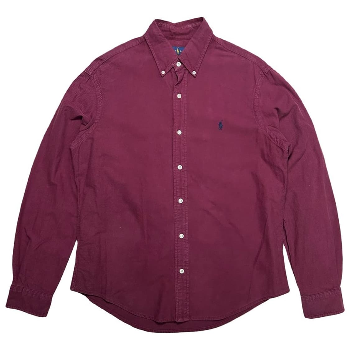폴로랄프로렌 버건디 컬러 가먼트 다이 옥스퍼드 셔츠 M 상품이미지1