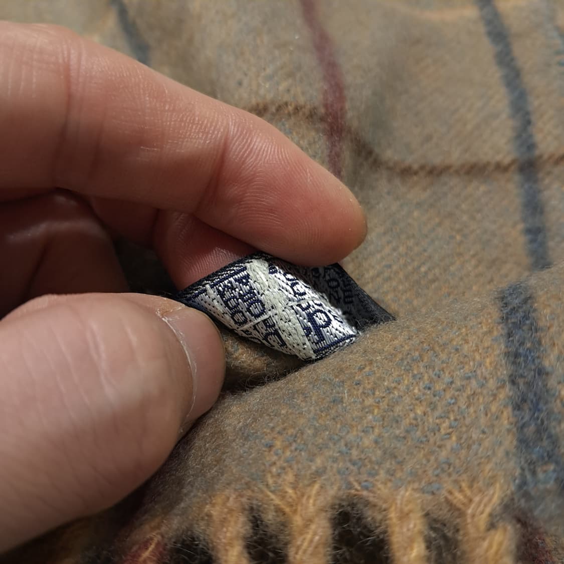 MX416 버버리 영국판 캐시미어 빈티지 베이지 머플러 목도리 상품이미지7