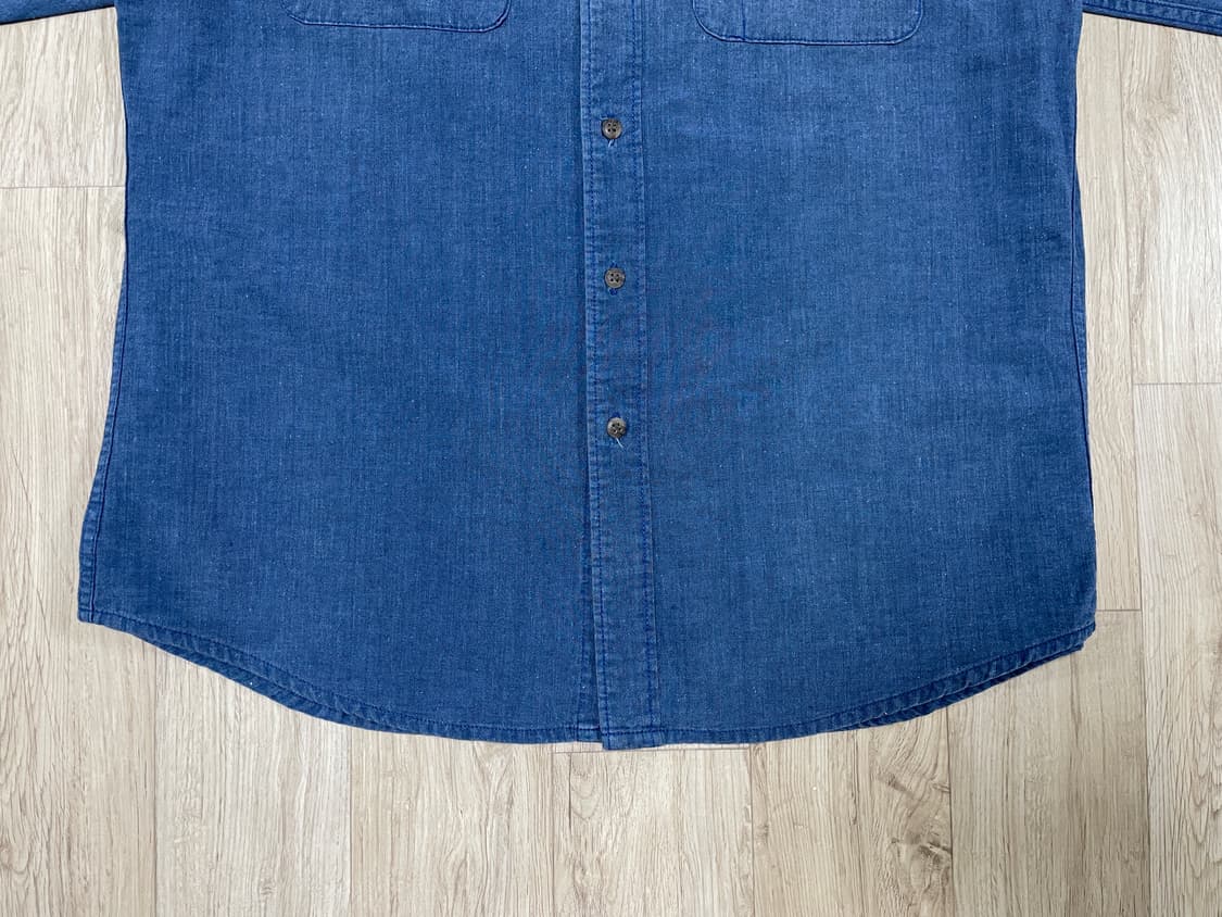 100~105) 90 리바이스 다크블루 데님 워크셔츠(RRL&LVC&폴로 상품이미지7