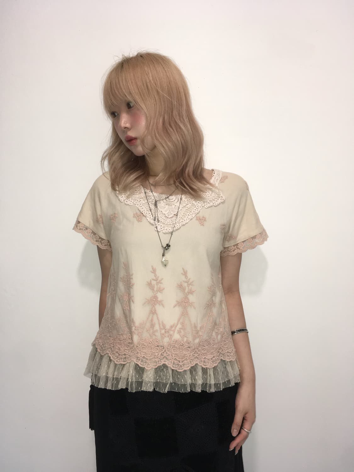 Axes femme romantic pink blouse 상품이미지4