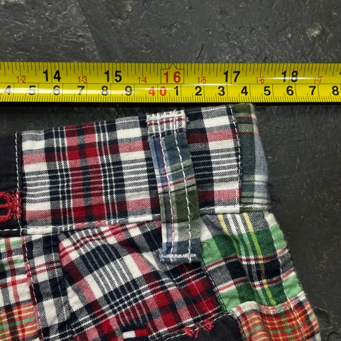 34 타미힐피거 마드라스 패치워크 반바지  상품이미지8