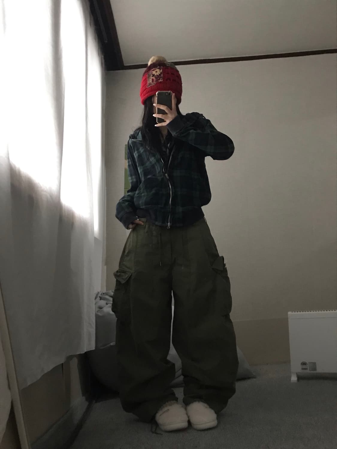 카키 와이드핏 카고팬츠 상품이미지5