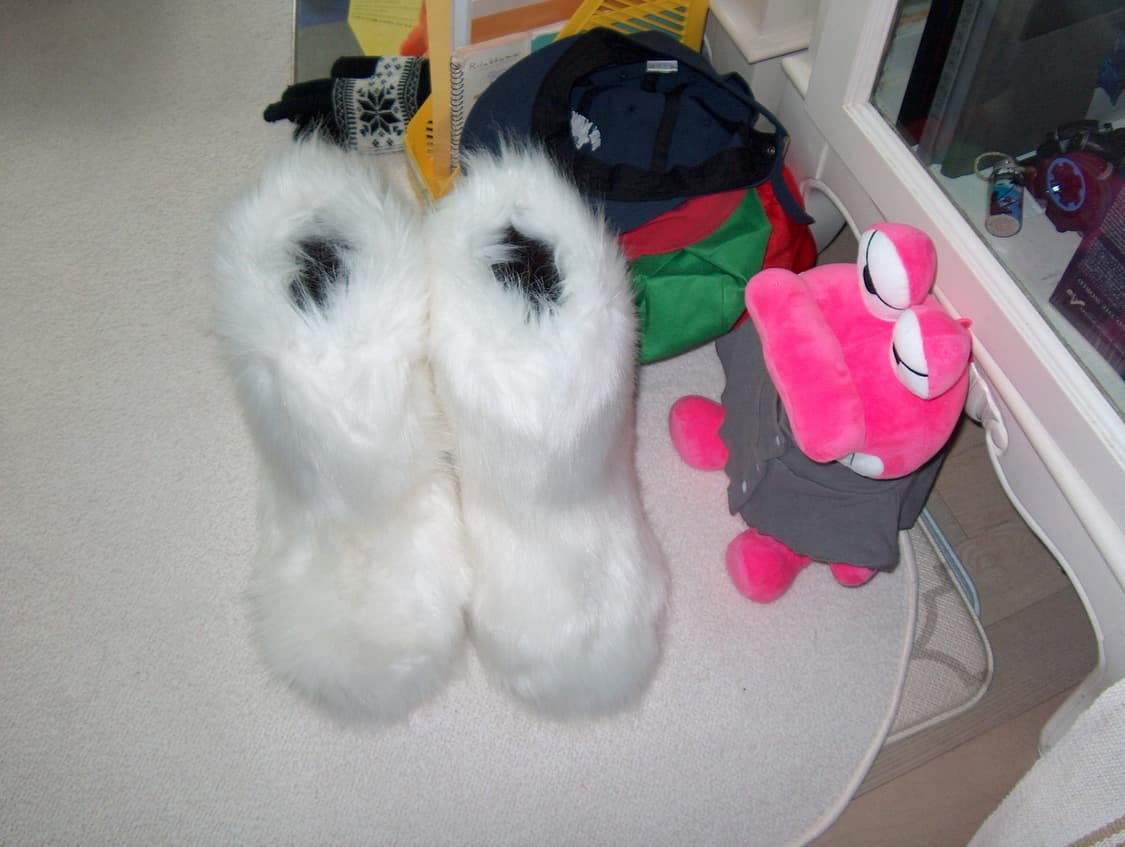 Y2K 페이크퍼 미들 털부츠 퍼 부츠 상품이미지4