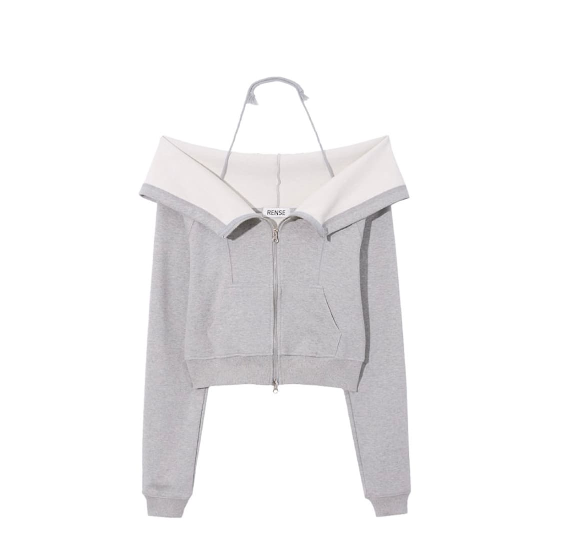 렌세 오픈 후디 집업 멜란지 그레이 상품이미지1