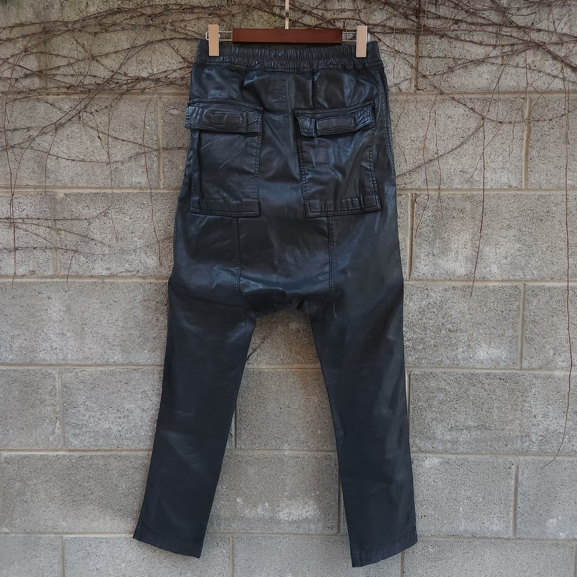 [XS] 2016ss 릭오웬스 드로우스트링 코팅 팬츠 상품이미지3