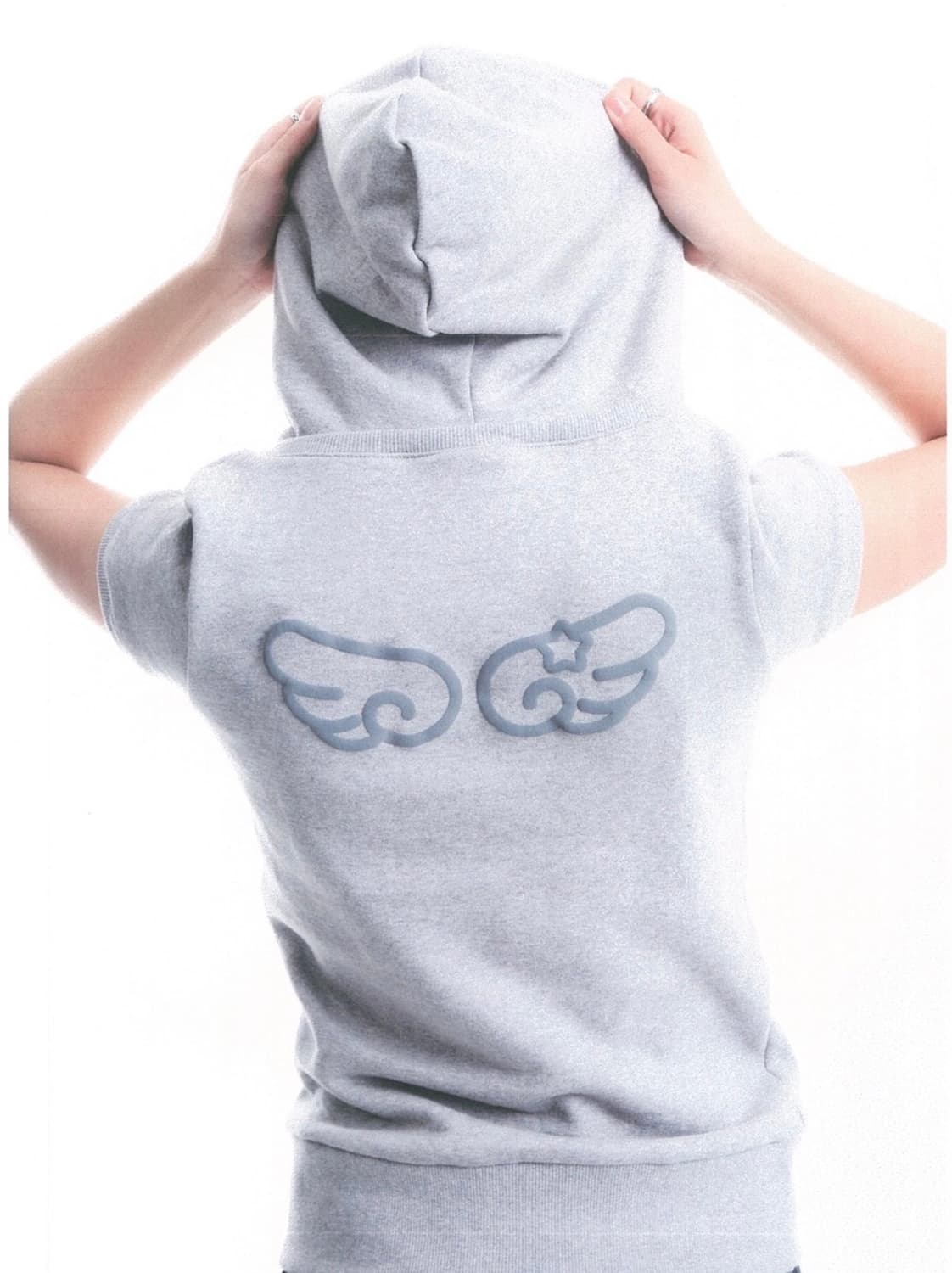 (아일릿 원희 착용) 샬롬클럽 윙 후디 그레이 샬롬 상품이미지2