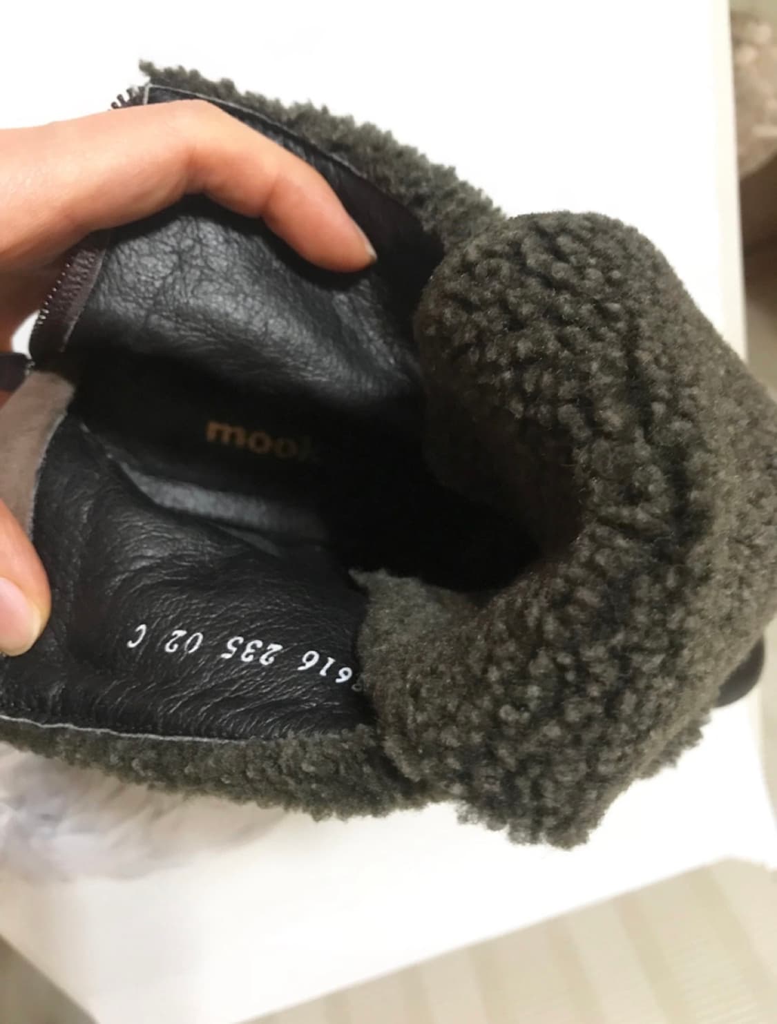 무크ㅡ천연가죽+천연 양털 앵클 부츠 235/상태최상 상품이미지7