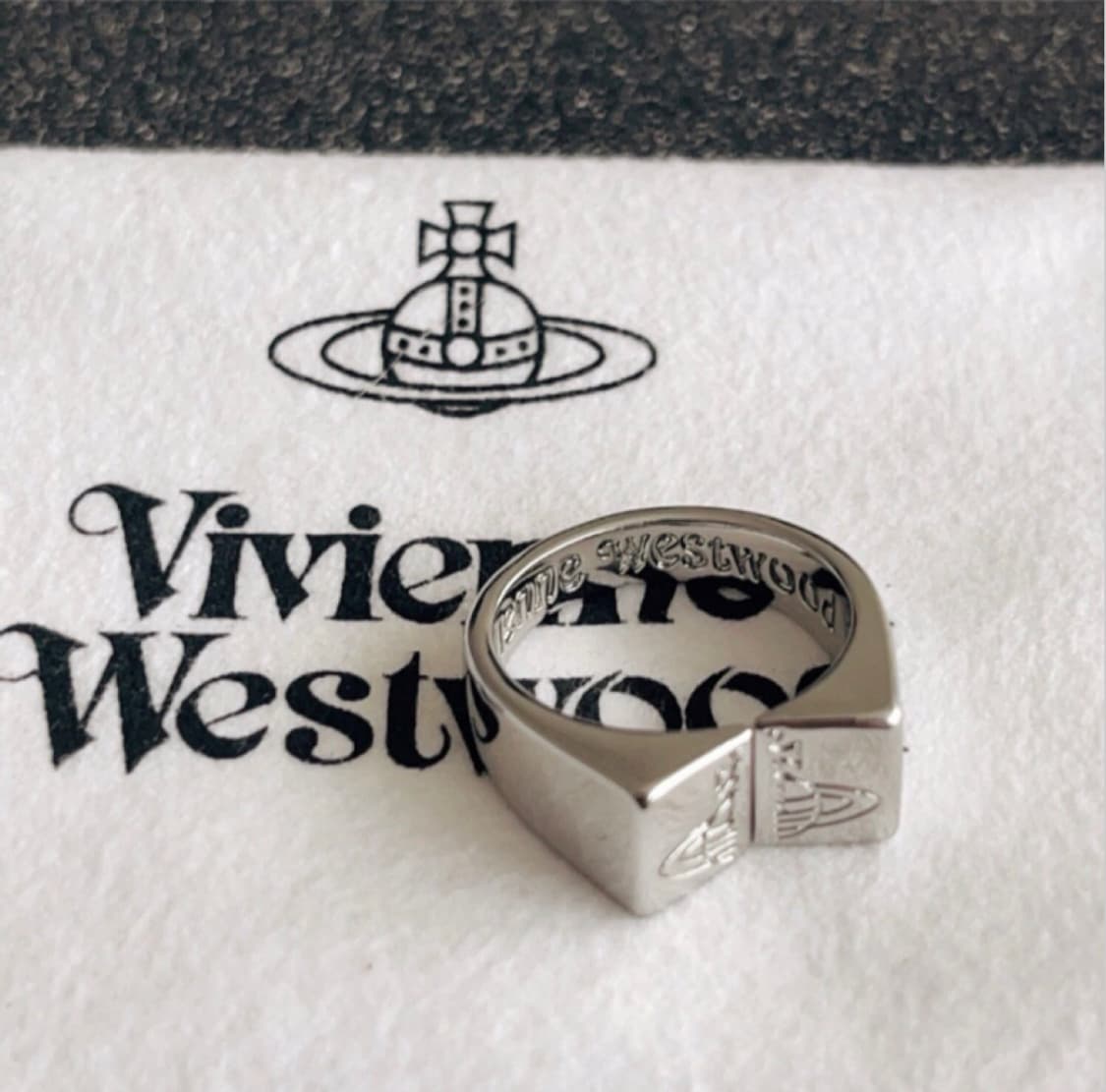 비비안웨스트우드 아카이브 orb 레터링 각인링 반지 상품이미지4