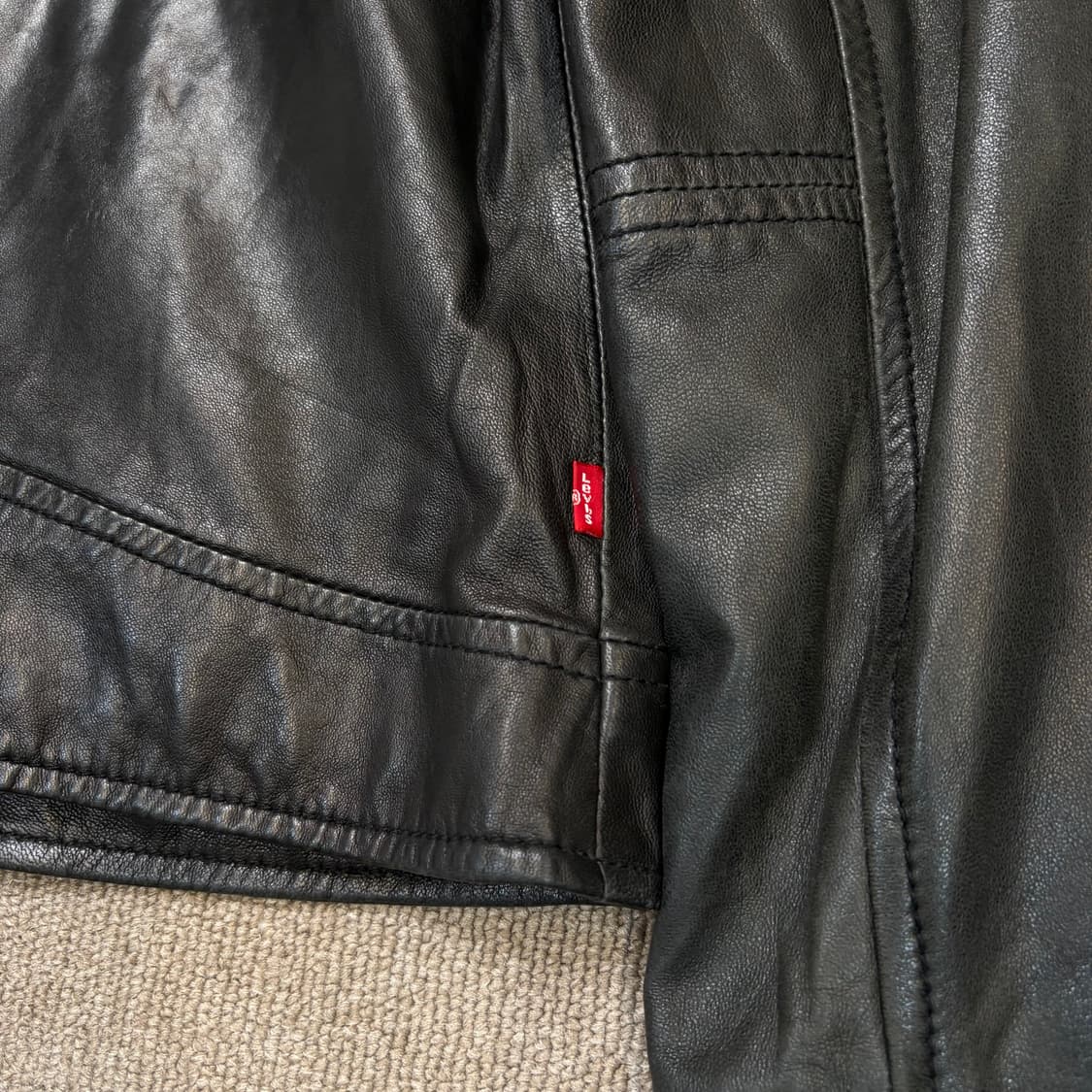 levis 리바이스 우먼스 레더 자켓 m 상품이미지8