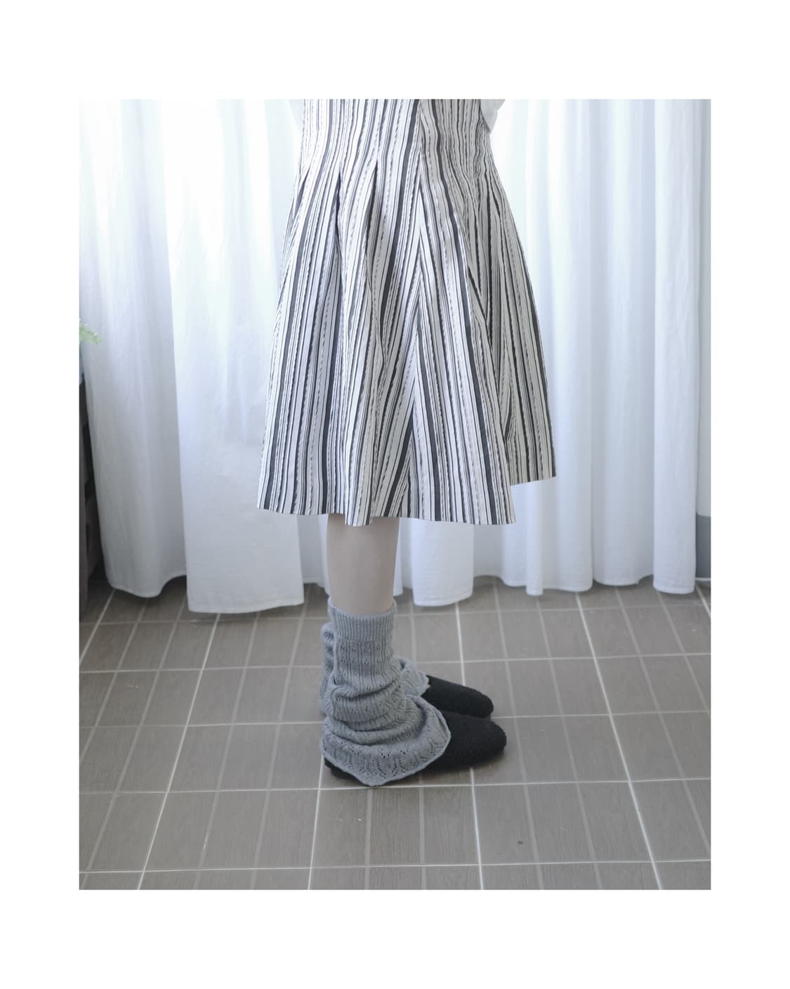 Stripe flare skirt 상품이미지3