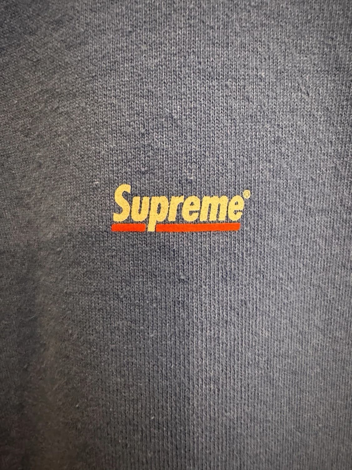 슈프림 언더라인 후드 스웻셔츠 워시드 로열 상품이미지3