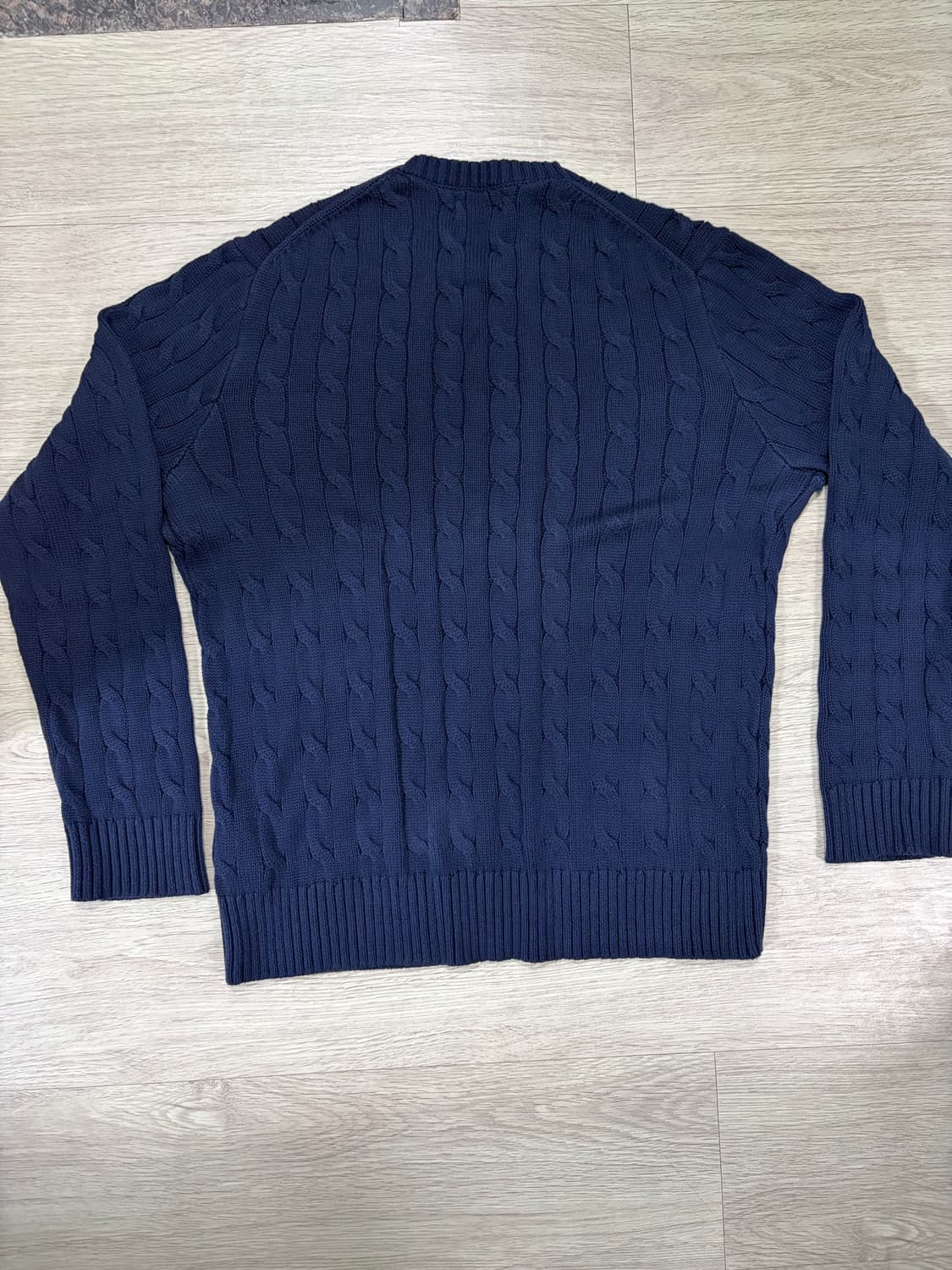 폴로 랄프로렌 꽈배기니트 네이비 L 상품이미지2