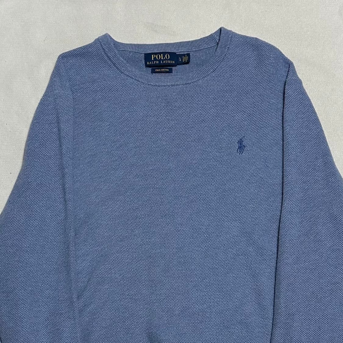 L 폴로랄프로렌 블루 포니 코튼 코튼 니트 상품이미지1