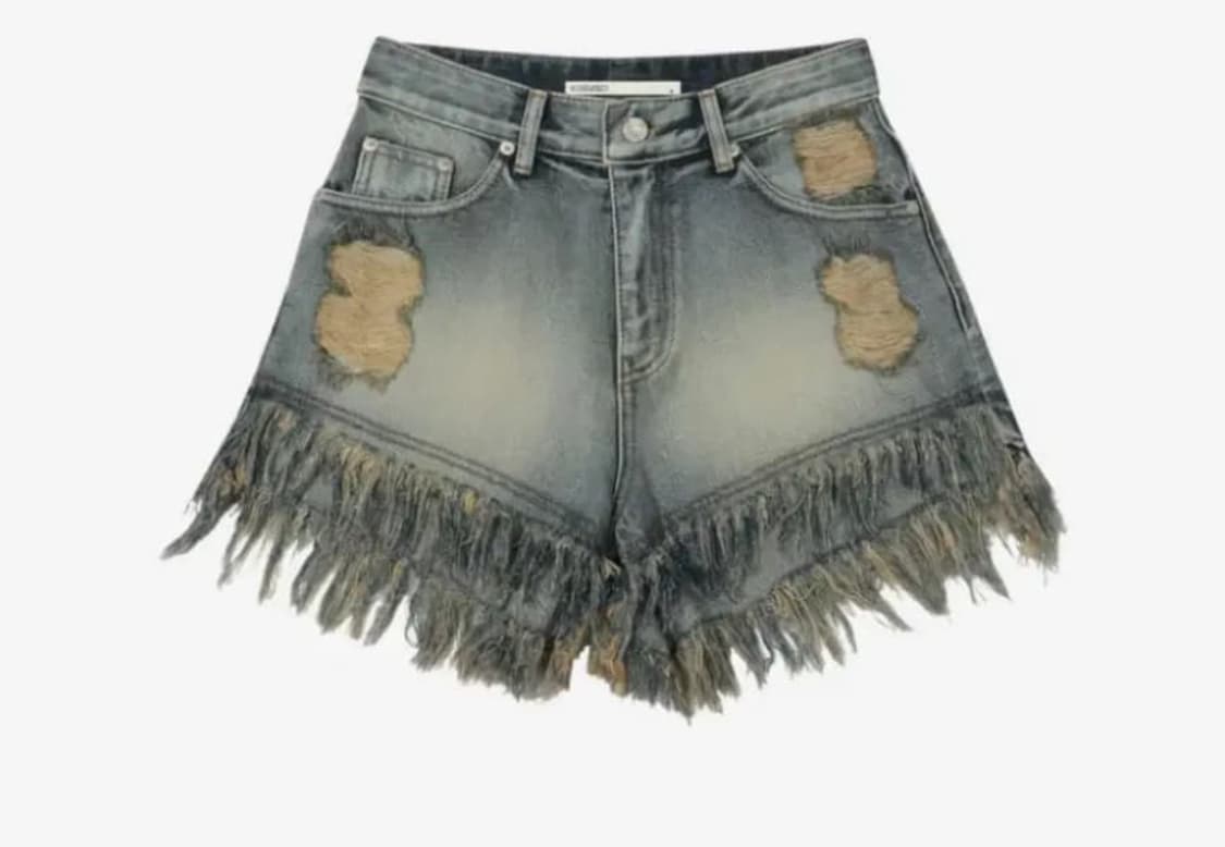 DAMAGE WASHING SHORTS BLUE 상품이미지3