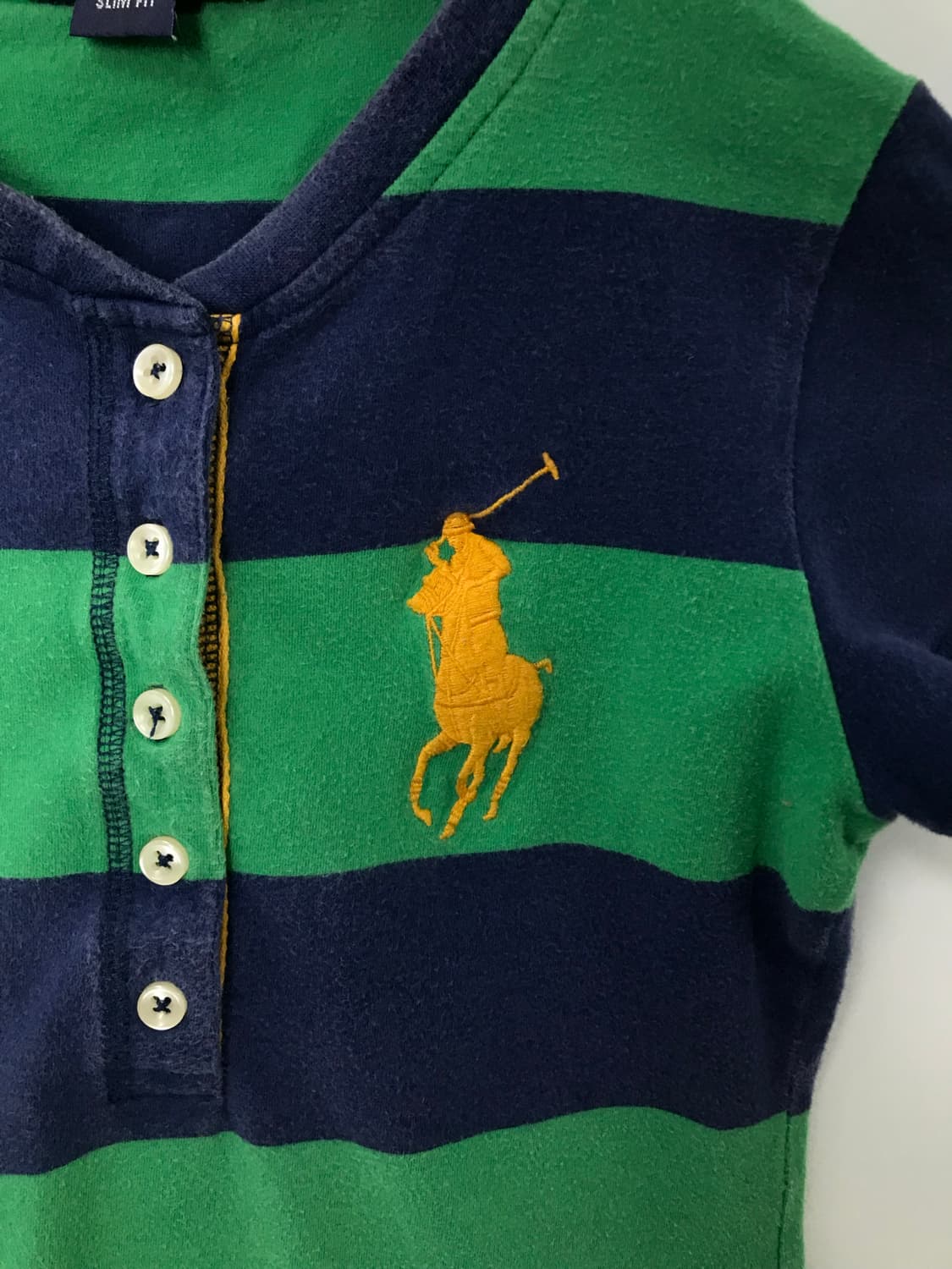 폴로 랄프로렌 빅포니 단가라 헨리넥 반팔 티셔츠 상품이미지3