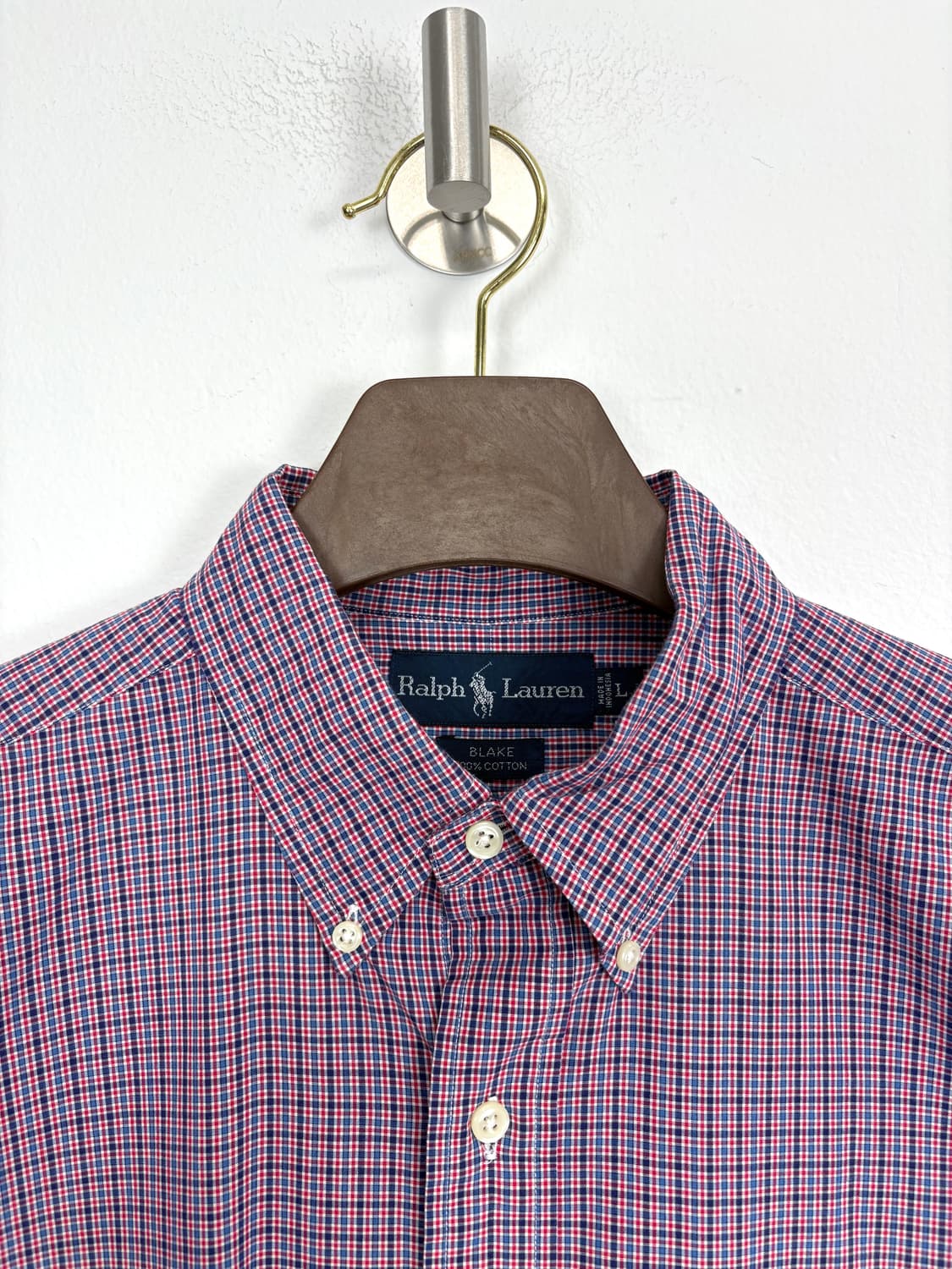  [3XL]POLO 퍼플 잔체크 긴팔 셔츠 상품이미지5