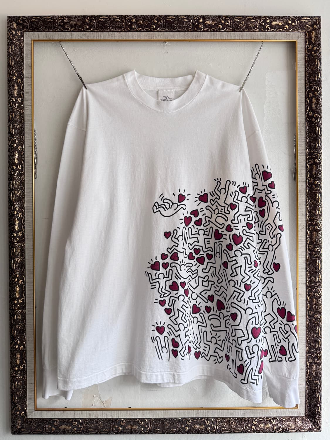 빈티지 90s 키스해링 ‘MANPOWER' 아트 티 롱슬리브 상품이미지1