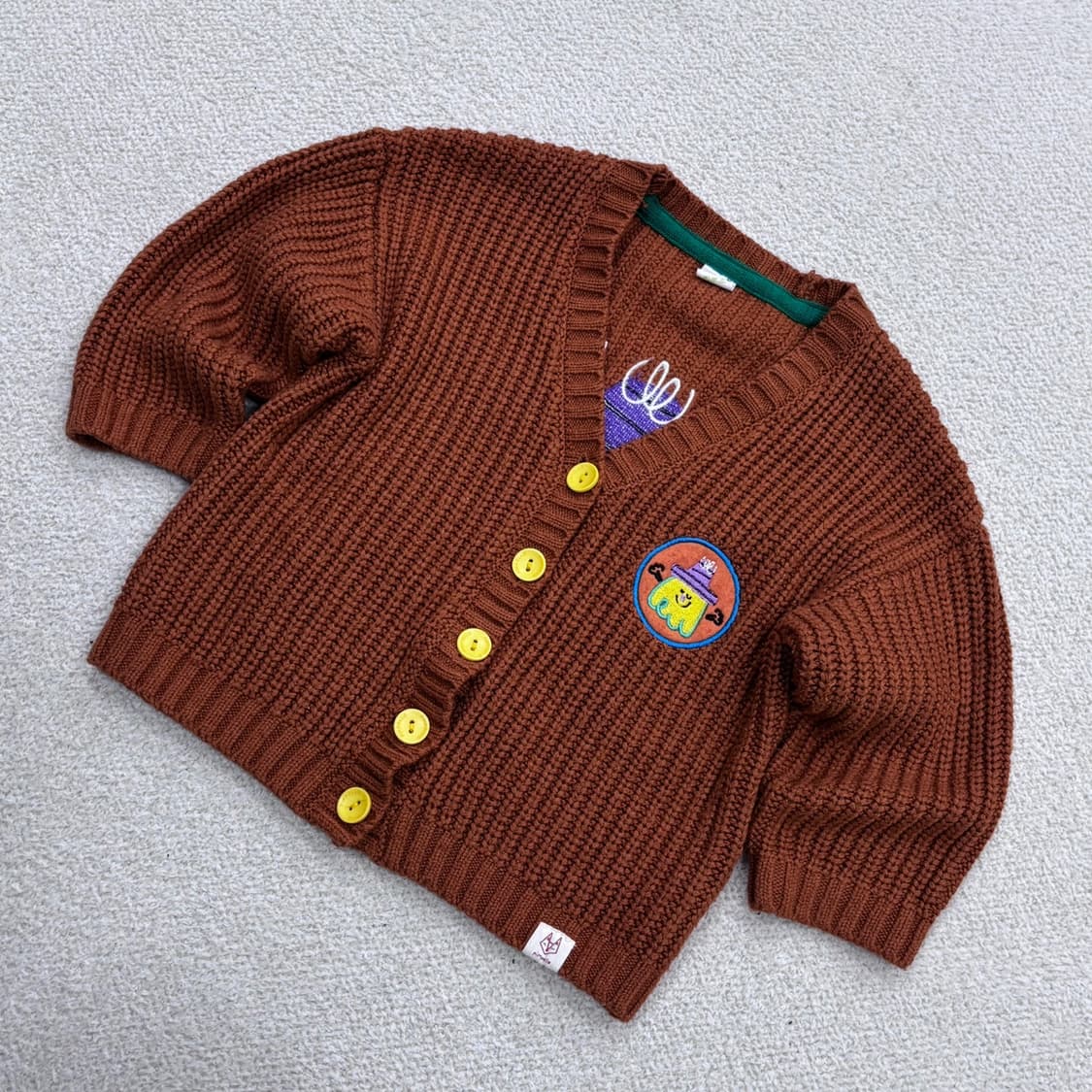 100 삠뽀요 키즈 니트 가디건 0402E 상품이미지1