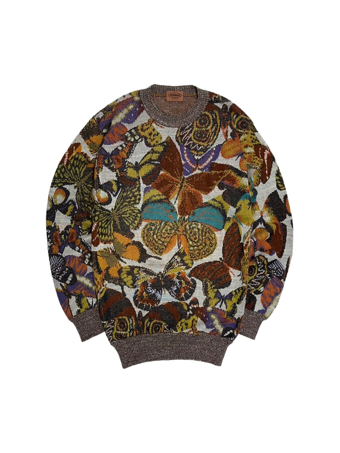 미쏘니 멀티컬러 나비 패턴 니트 상품이미지1