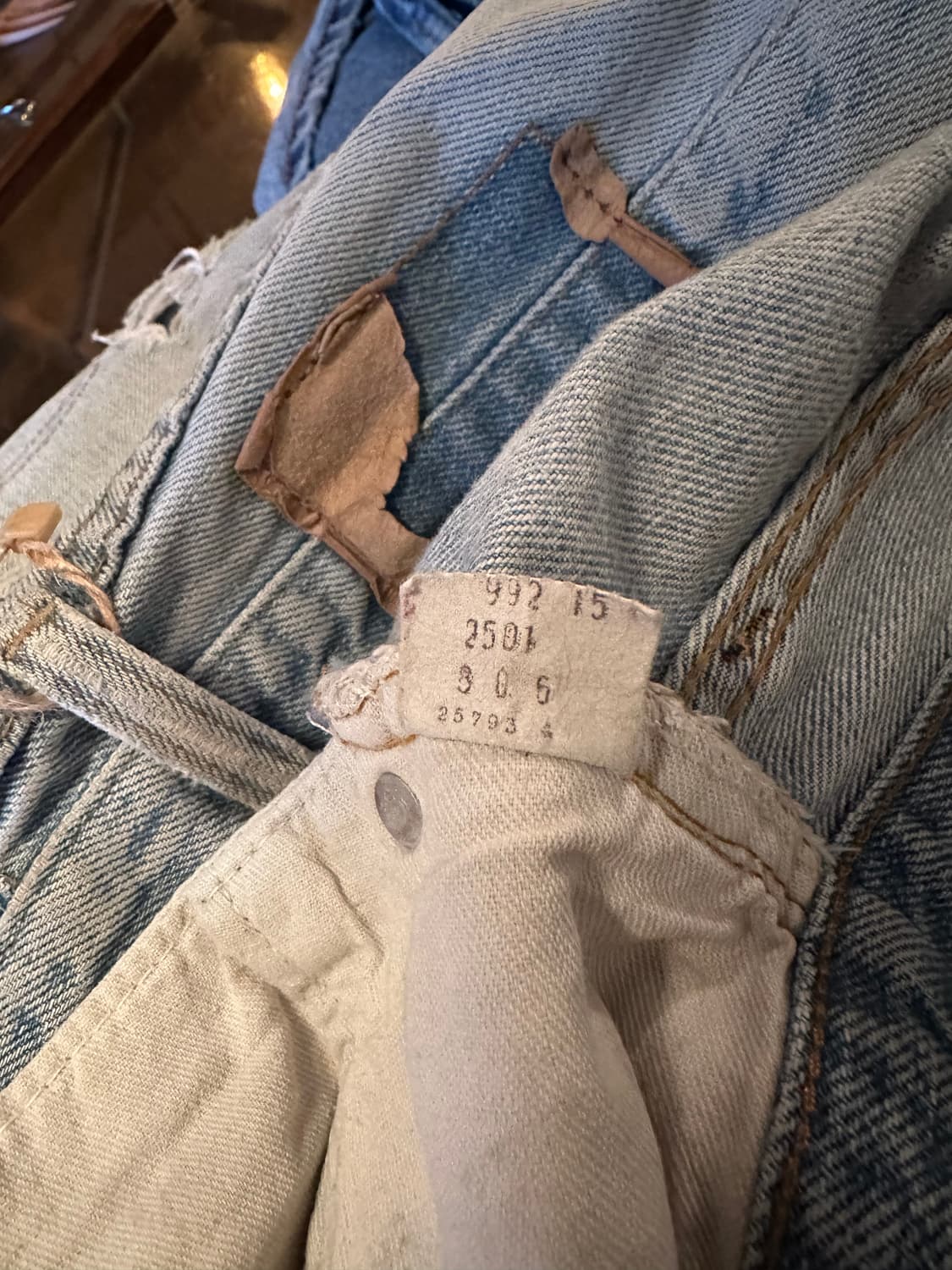 80s USA 빈티지 리바이스 501 66후기 셀비지 데님 팬츠 상품이미지10