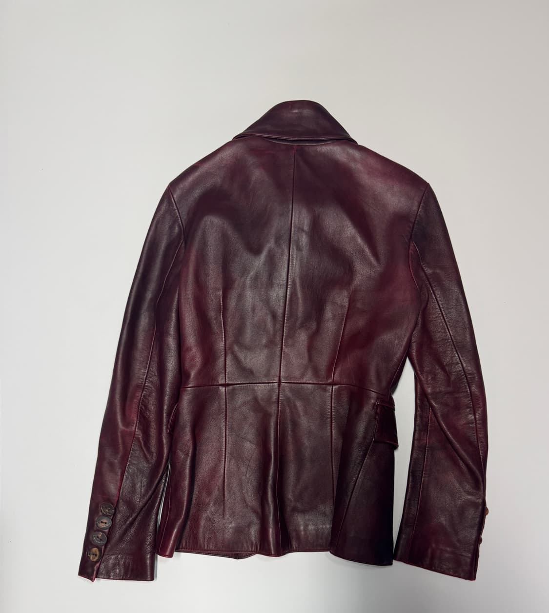 여성 빈티지 버건디 락시크 리얼 양가죽 자켓 44 상품이미지2