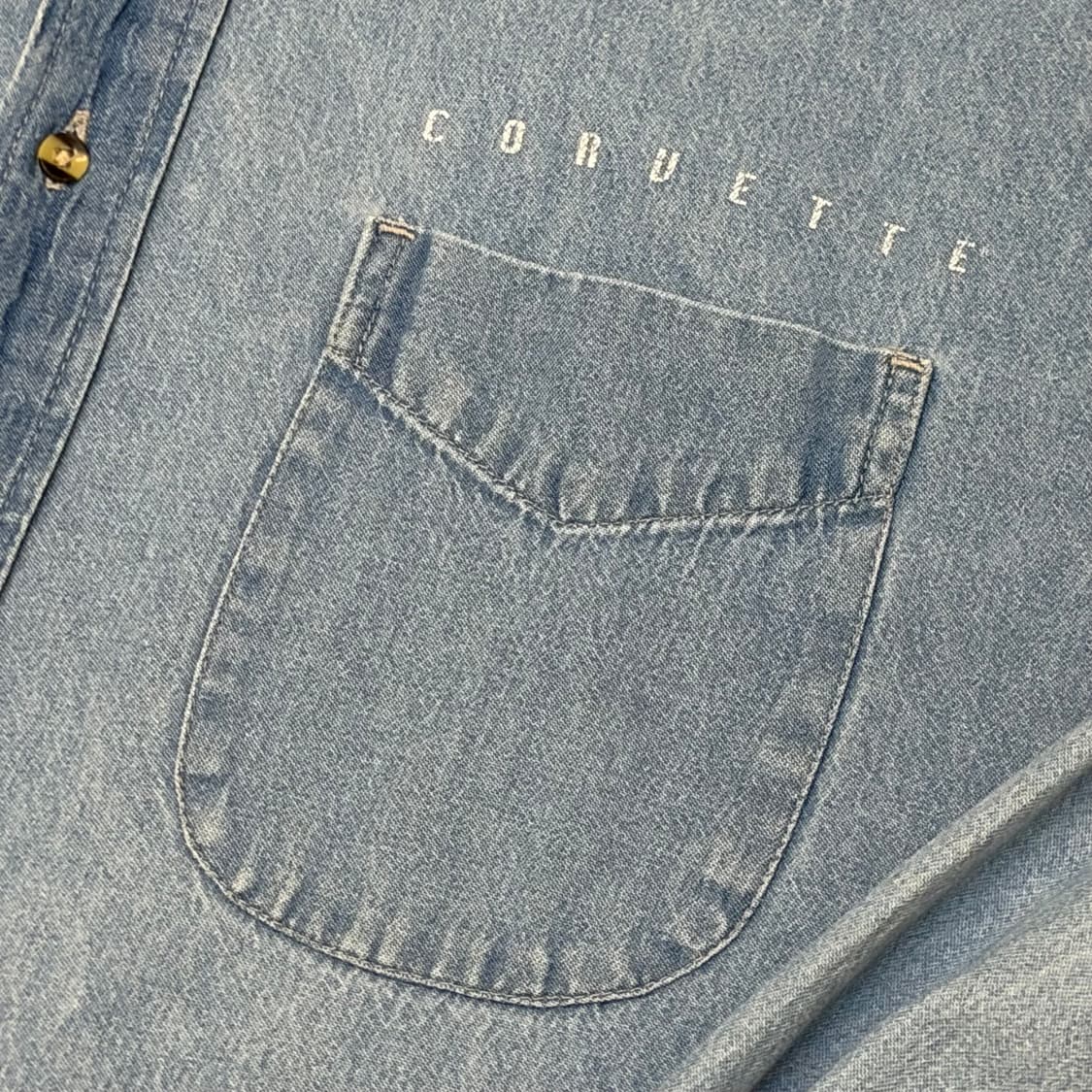 미국 빈티지 쉐보레 콜벳 청남방 데님셔츠 청셔츠 상품이미지7