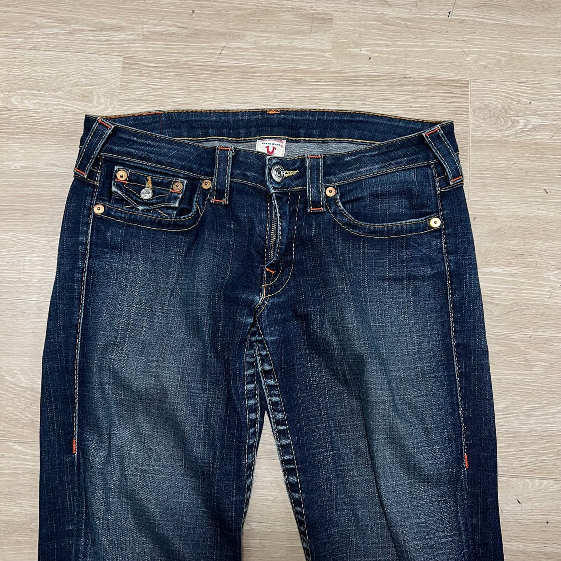 트루릴리전 여성 유스티치 부츠컷 워싱 데님 청바지 [진청] 30 상품이미지2