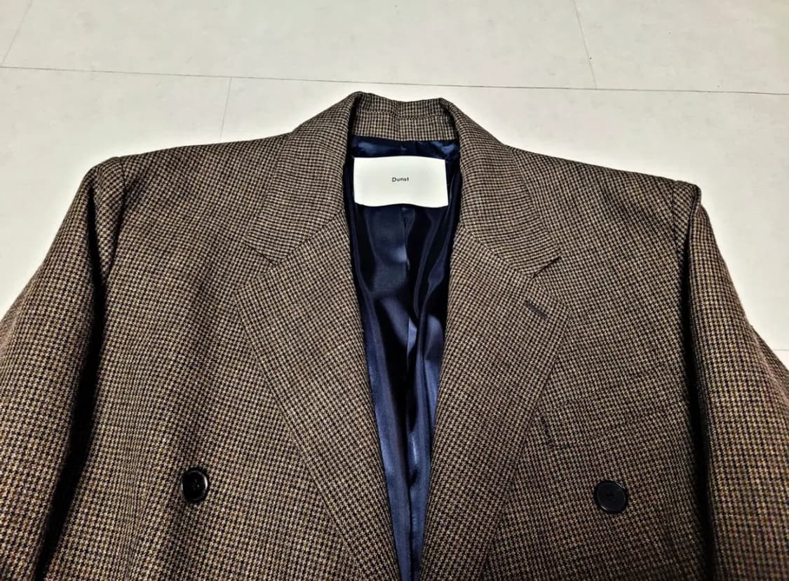 Dunst 브라운 체크 더블 자켓 XL 상품이미지2
