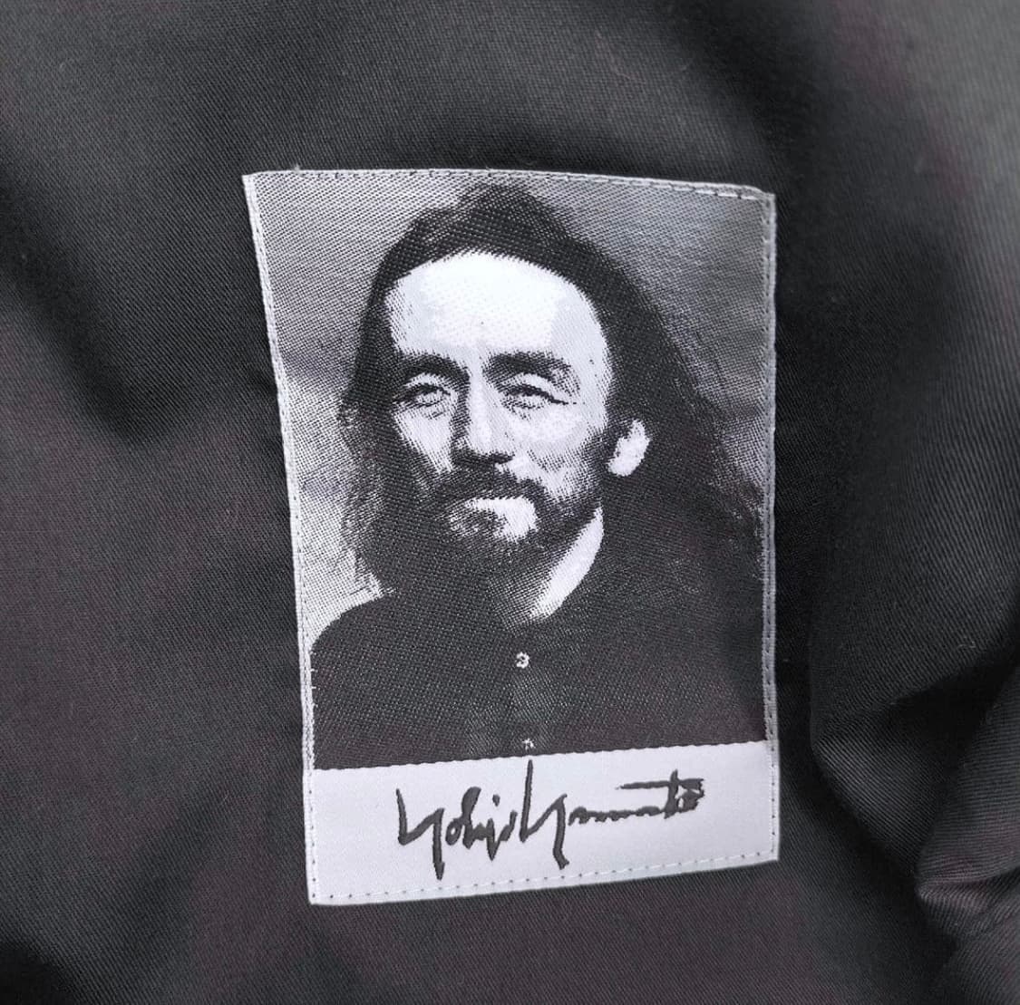 요지 야마모토 카우레더 레터링 토트백 상품이미지5