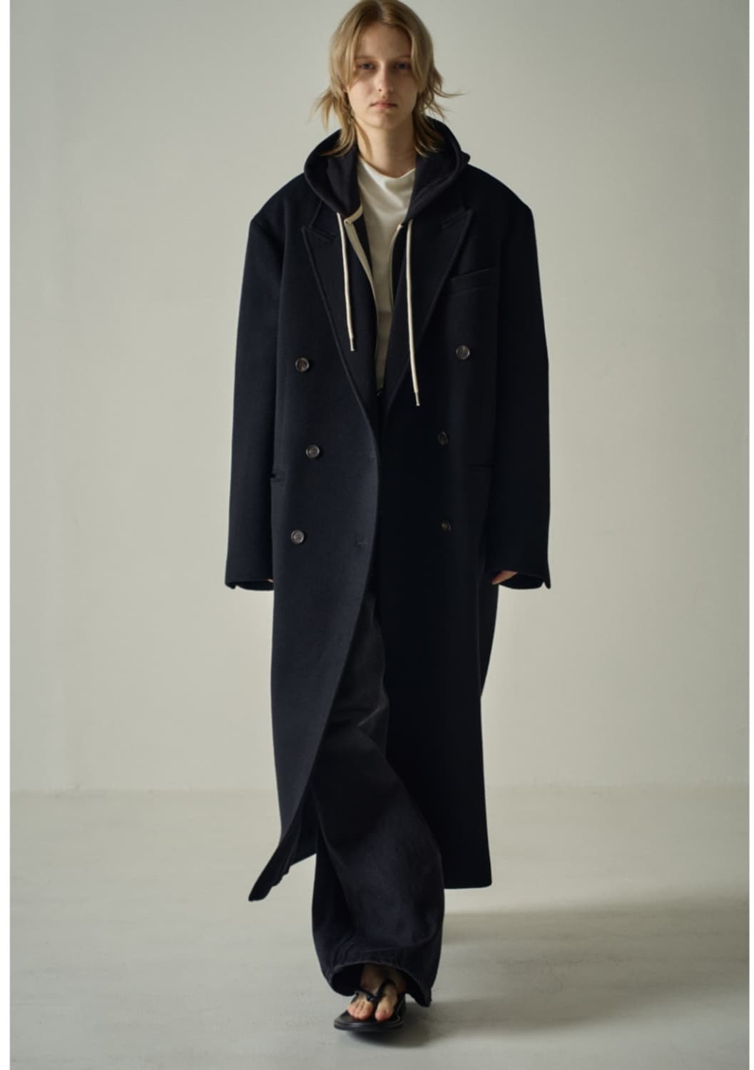 파사드패턴 더블코트 새상품급 블랙 ,xs 상품이미지1