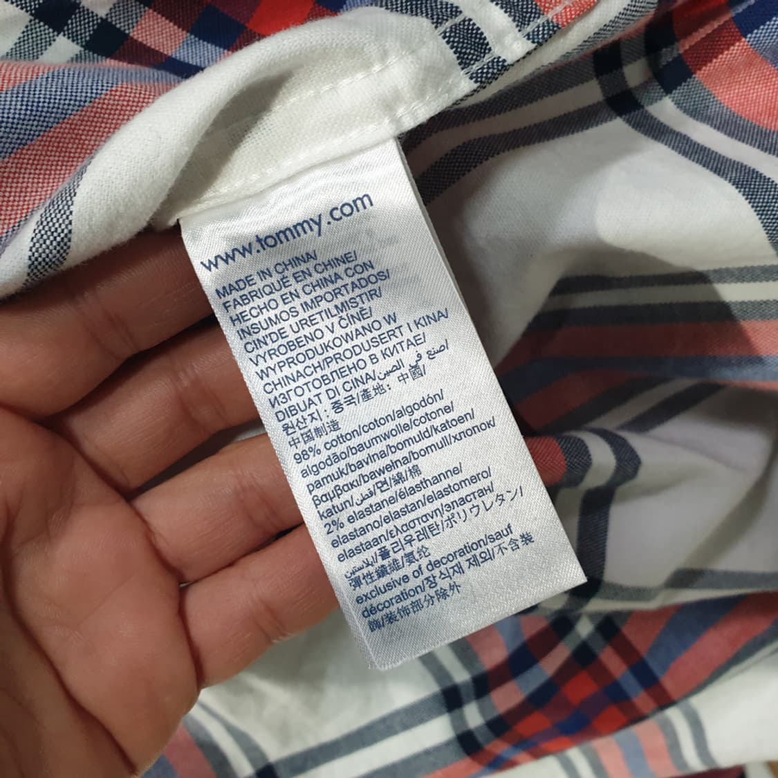 타미진스 여성 레드체크 오버핏 셔츠 S 상품이미지5