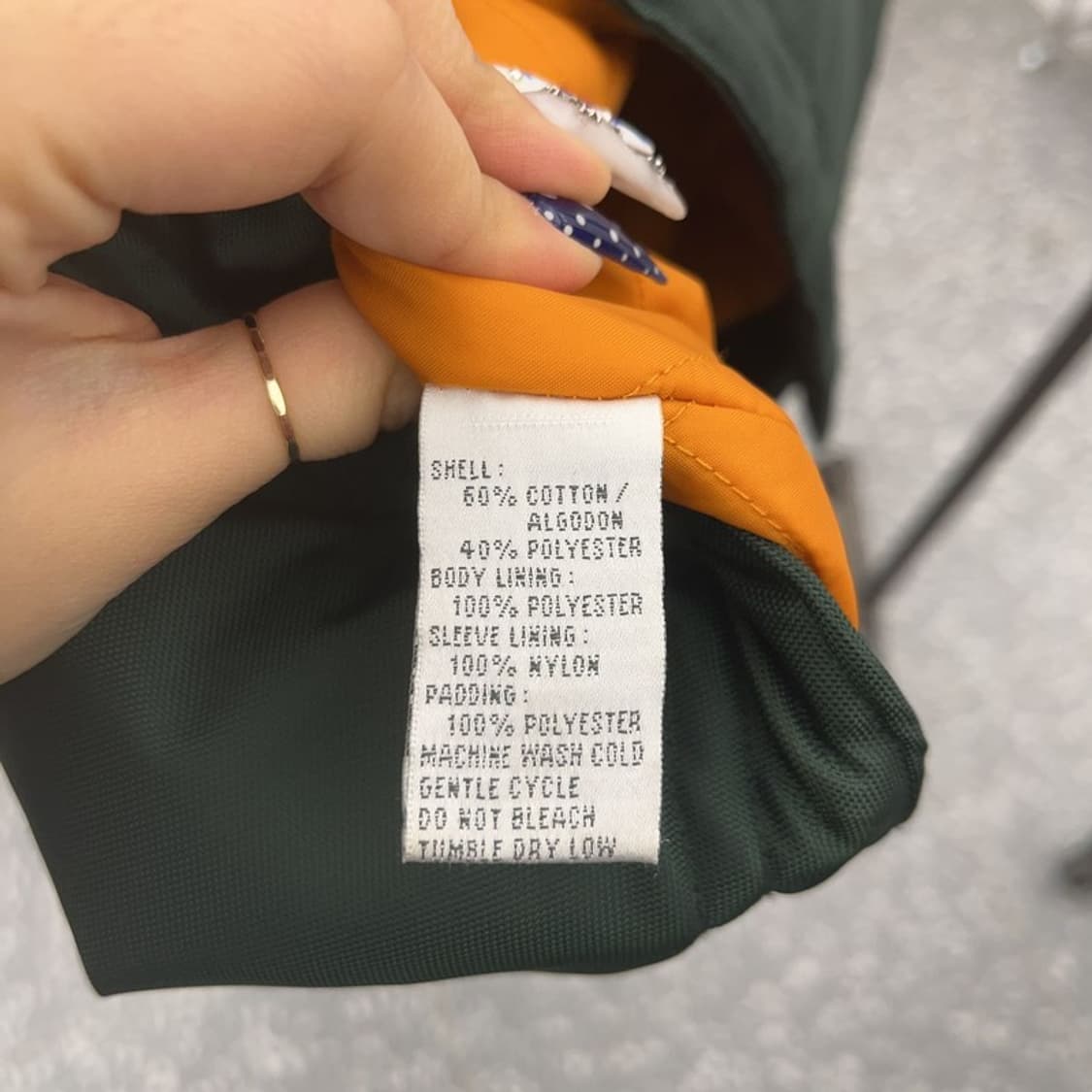 오닐 올드스쿨 레트로 딥그린 누빔 바람막이 자켓 L C08725 상품이미지7