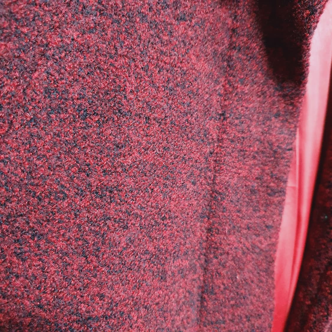 빈티지 울 블랜딩 버건디 코트 상품이미지5