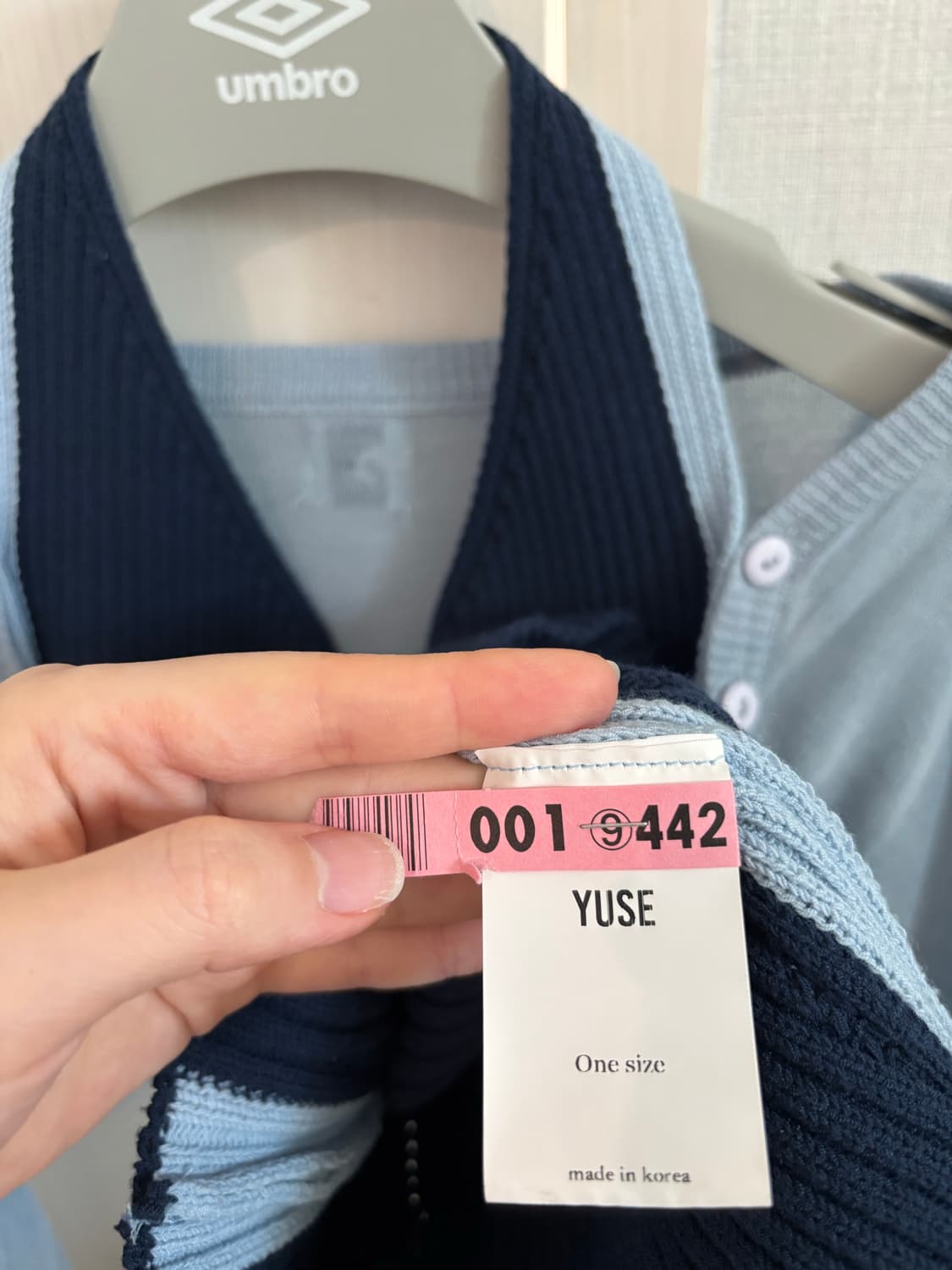 유즈 yuse 홀터 슬리브리스 썸머 볼레로 세트 블루 상품이미지7